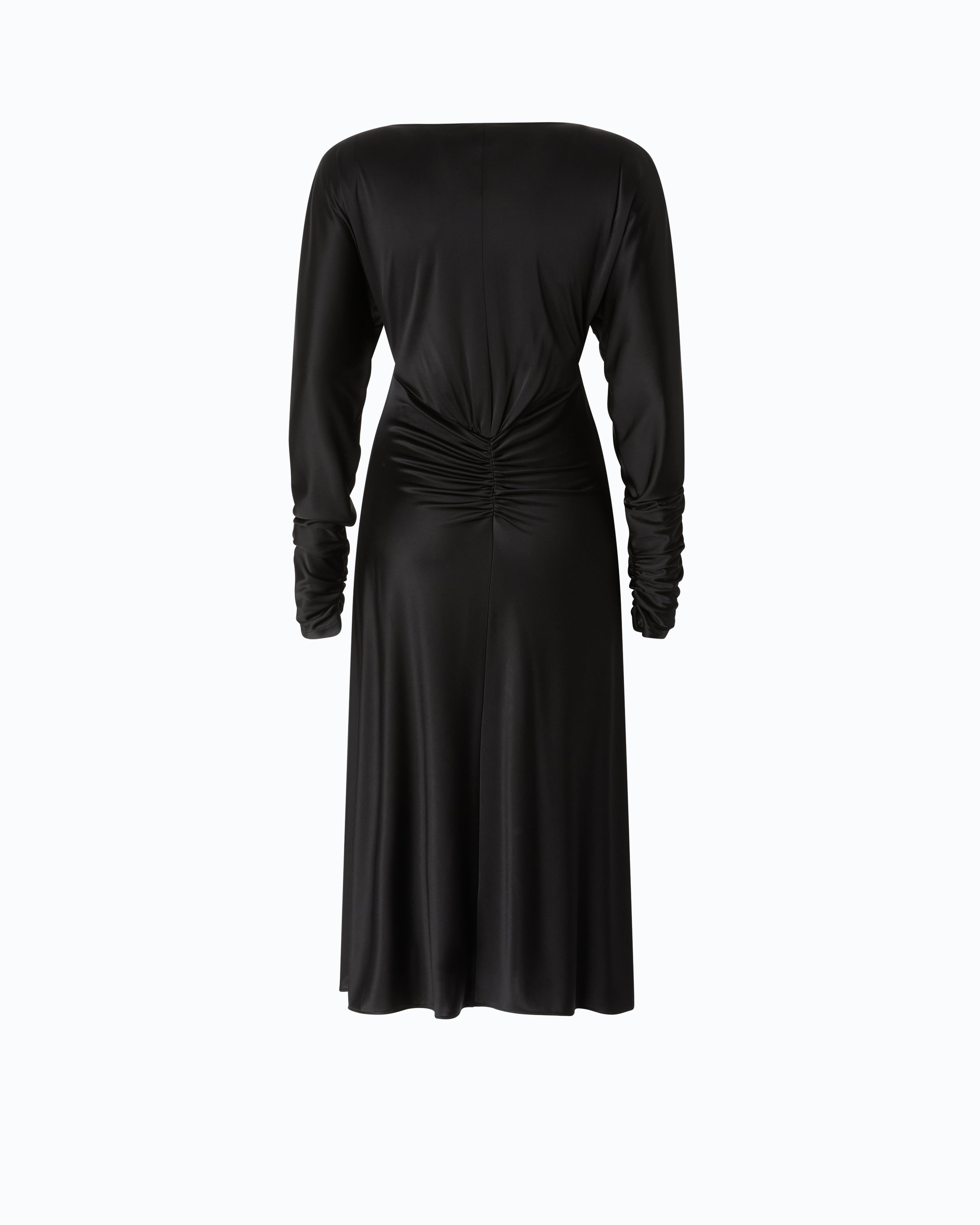 Pinko Lybra Dress sukienka midi czarna satyna