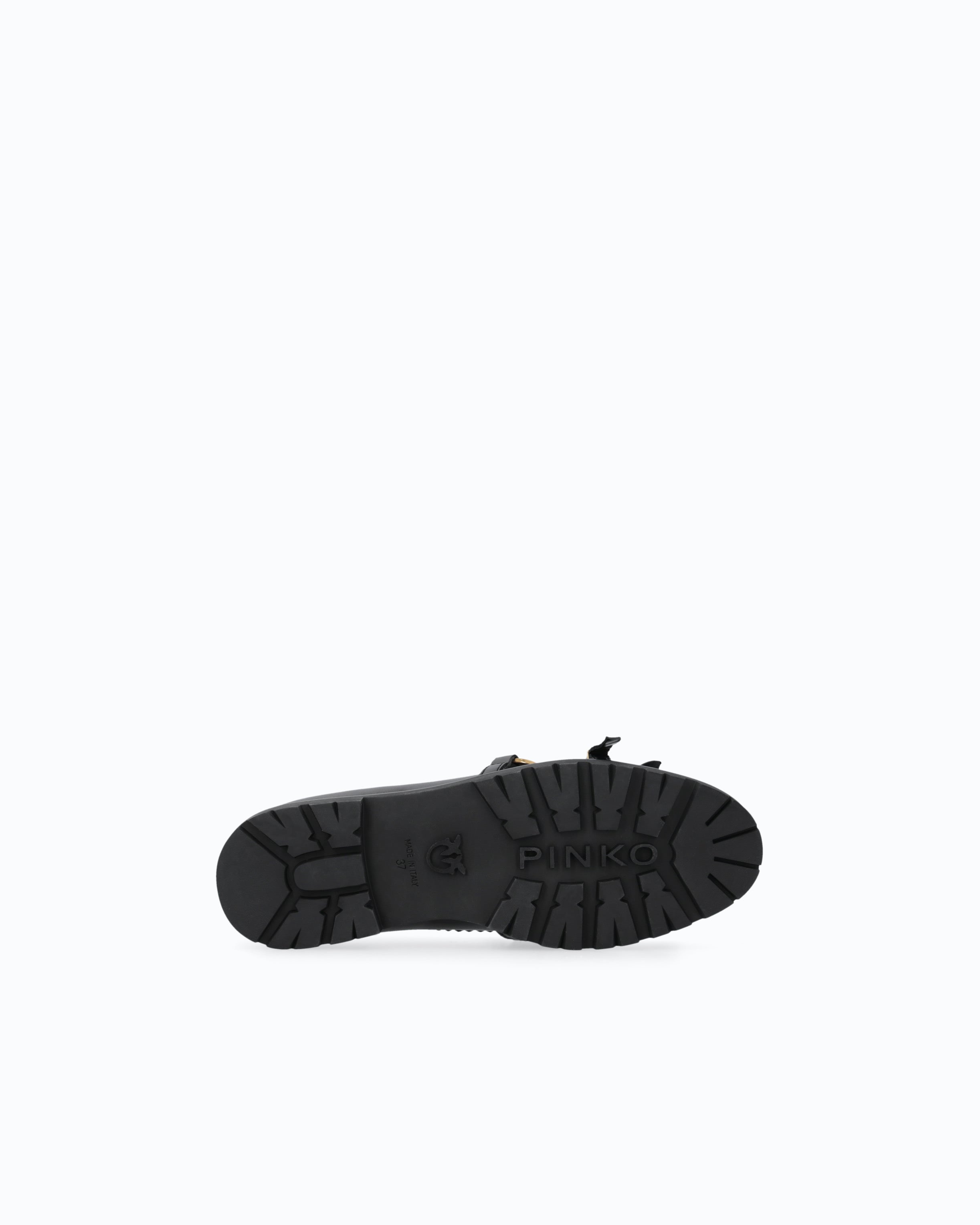 Pinko Nora 08 Loafer mokasyny skórzane czarne