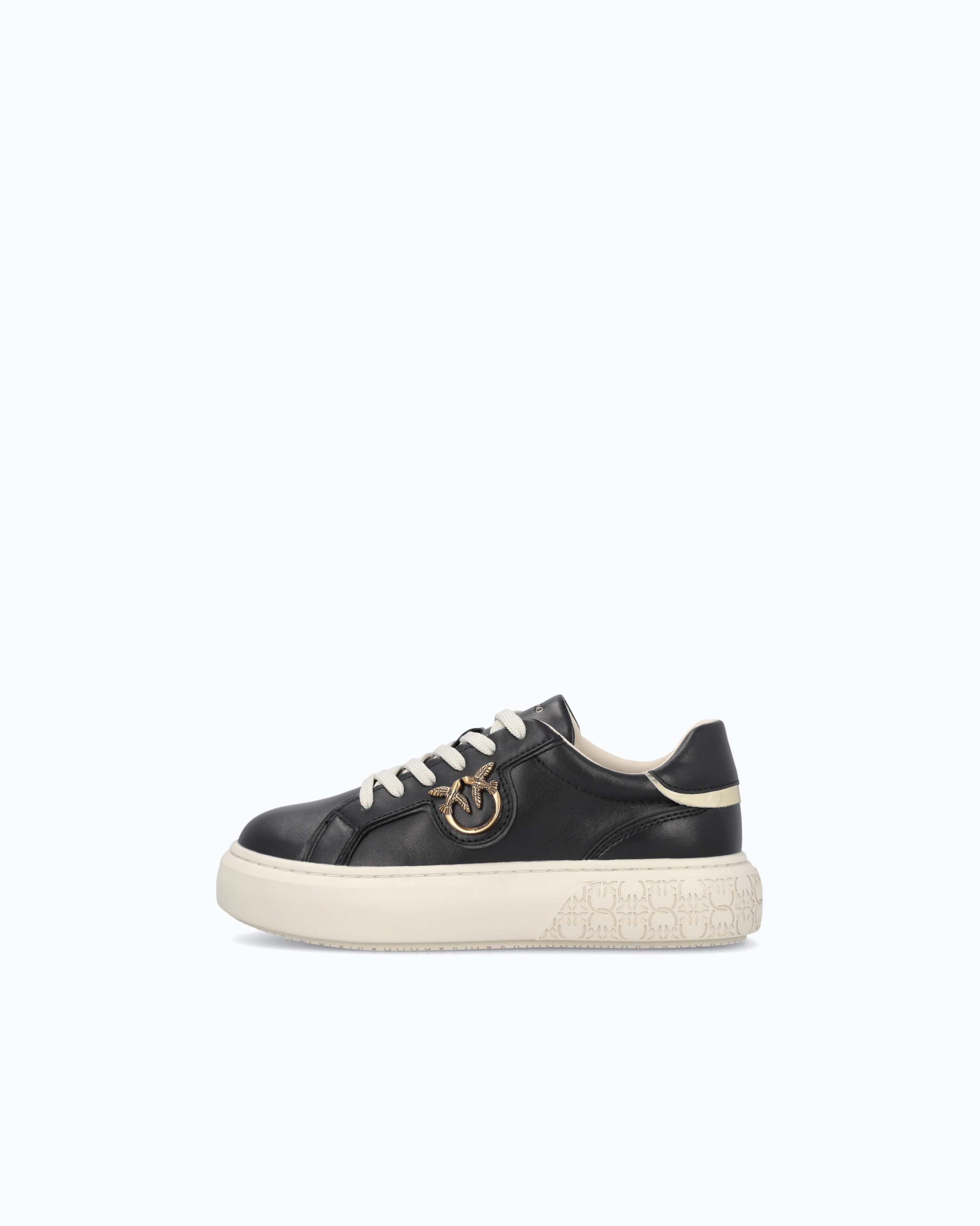 Pinko Yoko 01 sneakersy flatform z metalowym logo