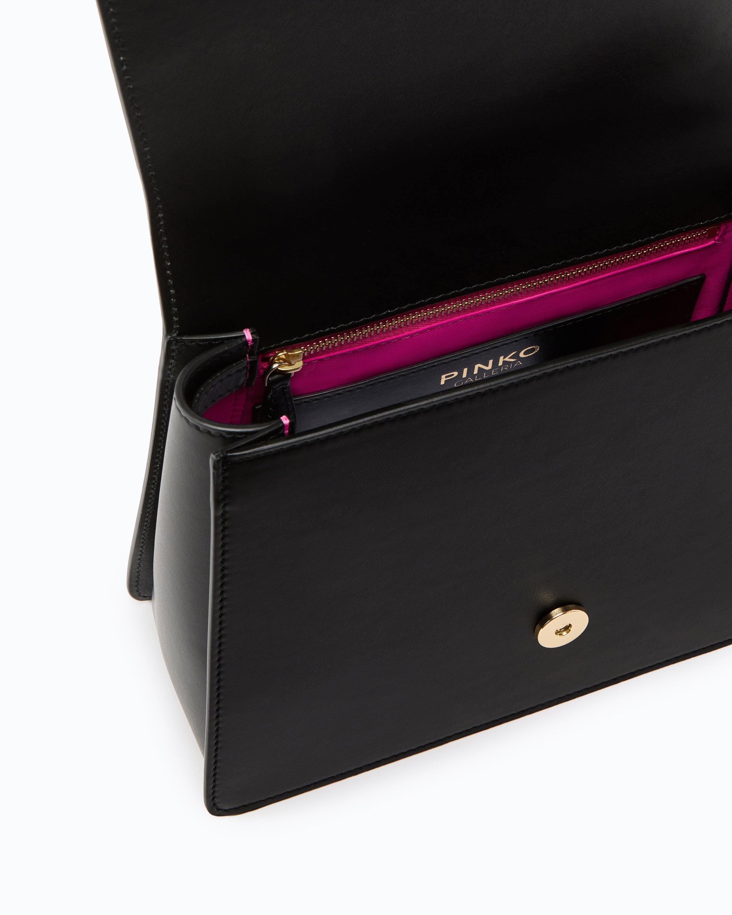 Pinko New Love Top Handle Classic torebka czarna skóra