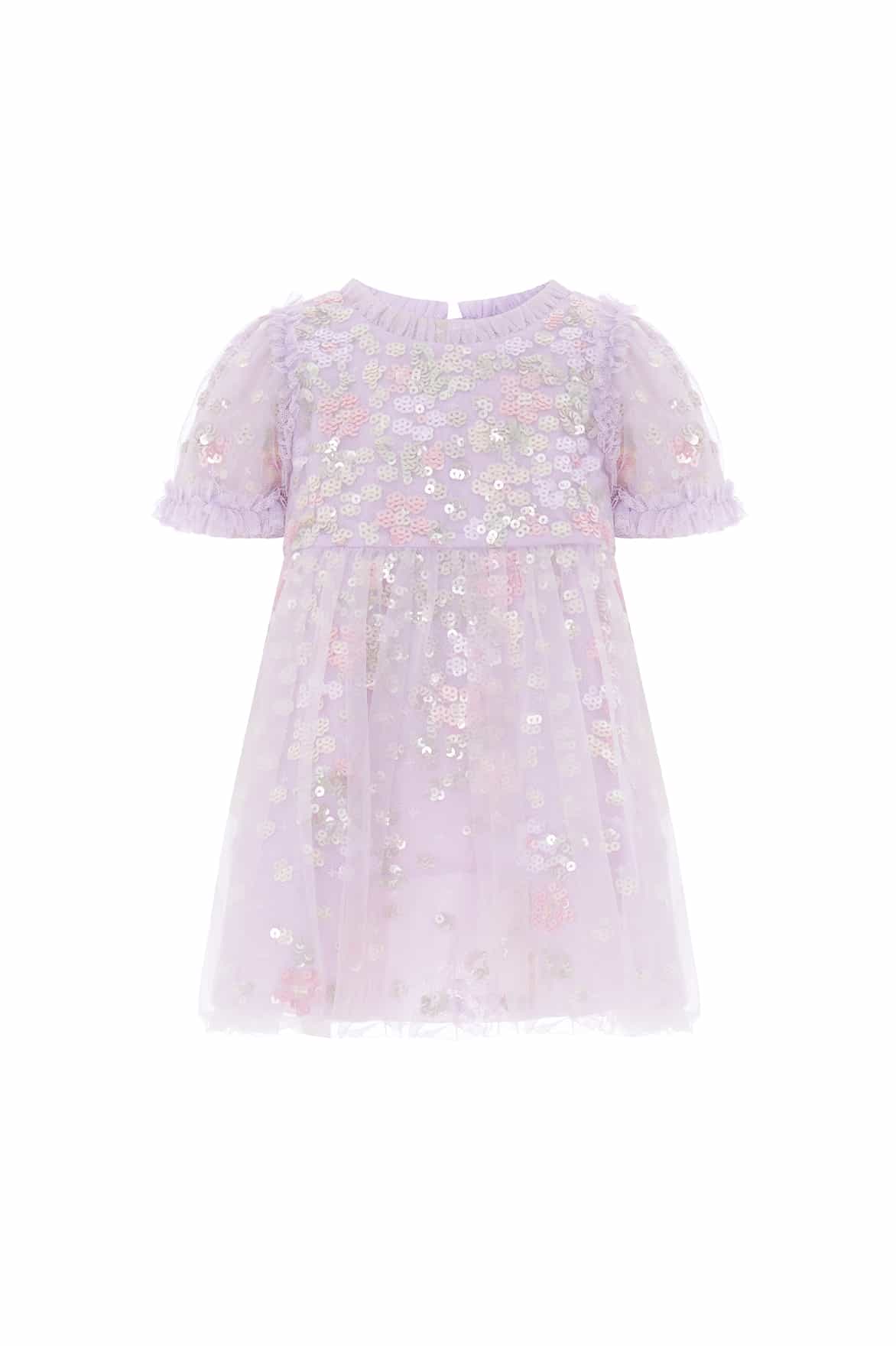 Needle & Thread Confetti Baby Dress sukienka fioletowa cekiny