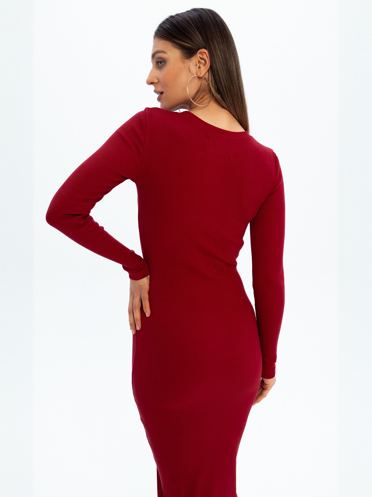 Nudyess Eos sukienka maxi Cherry bawełniana