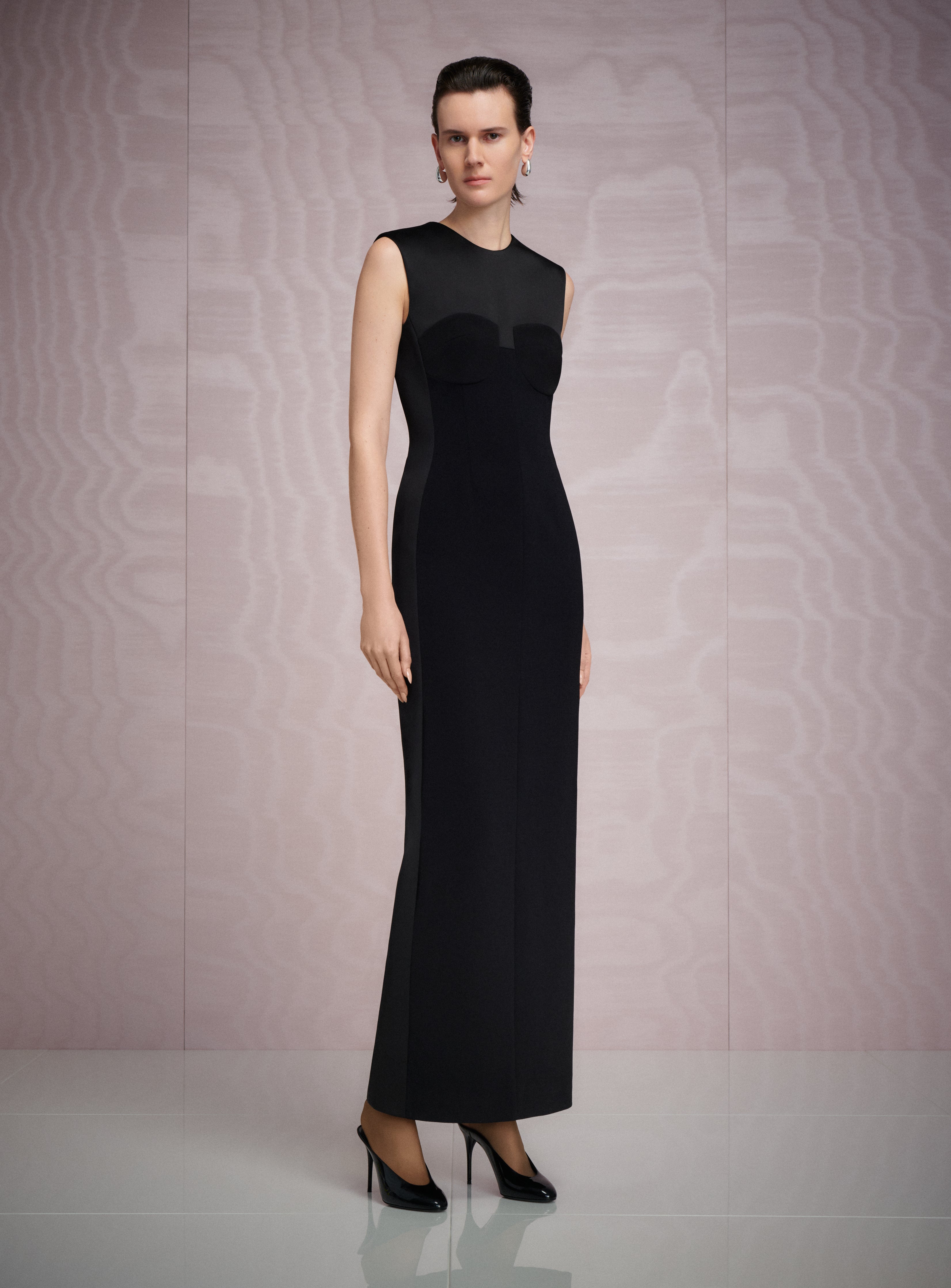 Solace London Coco sukienka wieczorowa czarna maxi