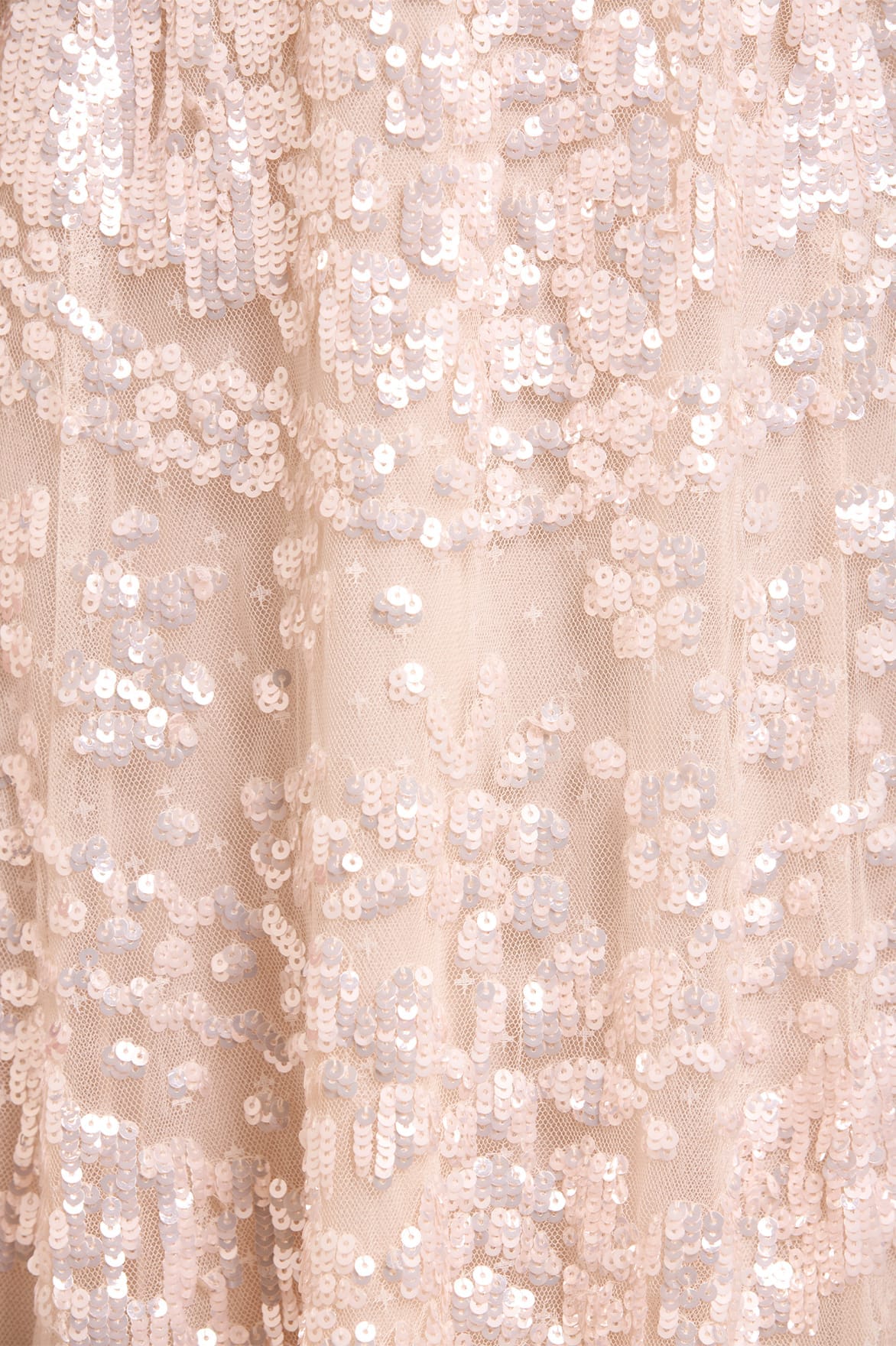 Needle & Thread Anais Sequin Ballerina Dress sukienka kremowa