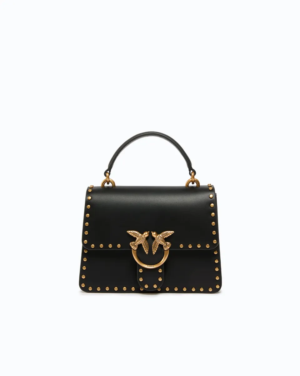 Pinko Top Handle Mini Light torebka skórzana czarna