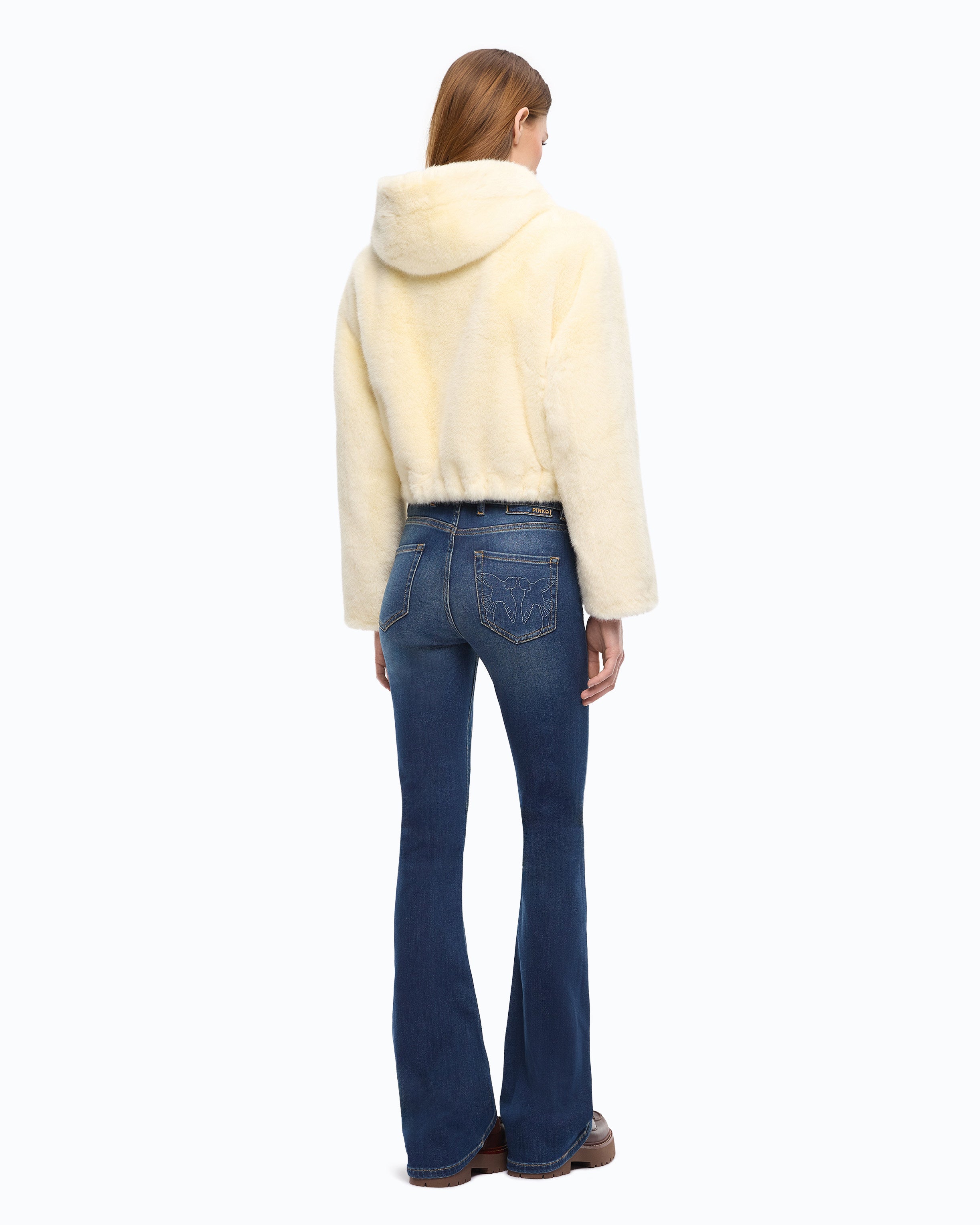Pinko Gasteria Jacket kurtka żółta z kapturem