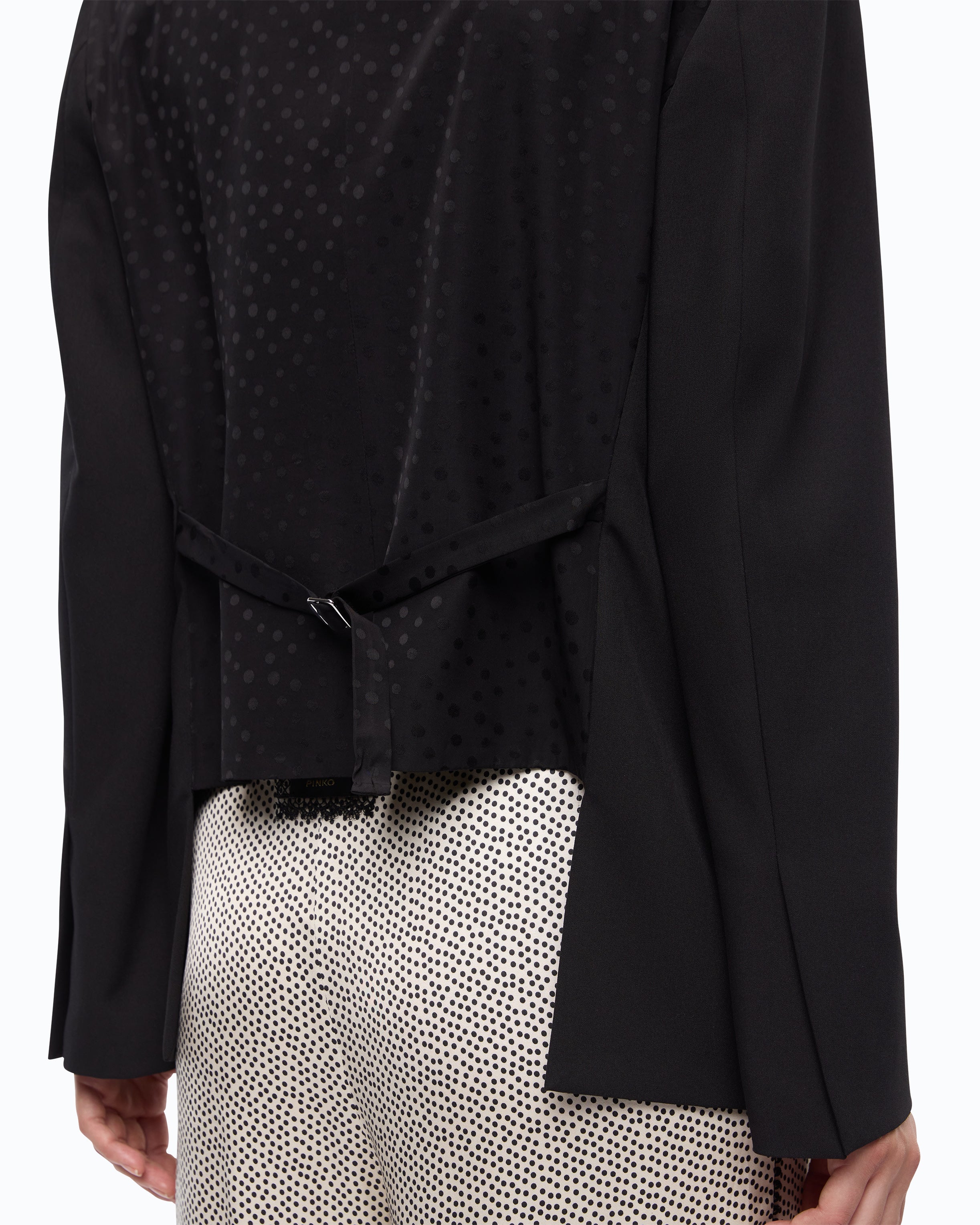 Pinko Umbrella Jacket marynarka w kropki czarna