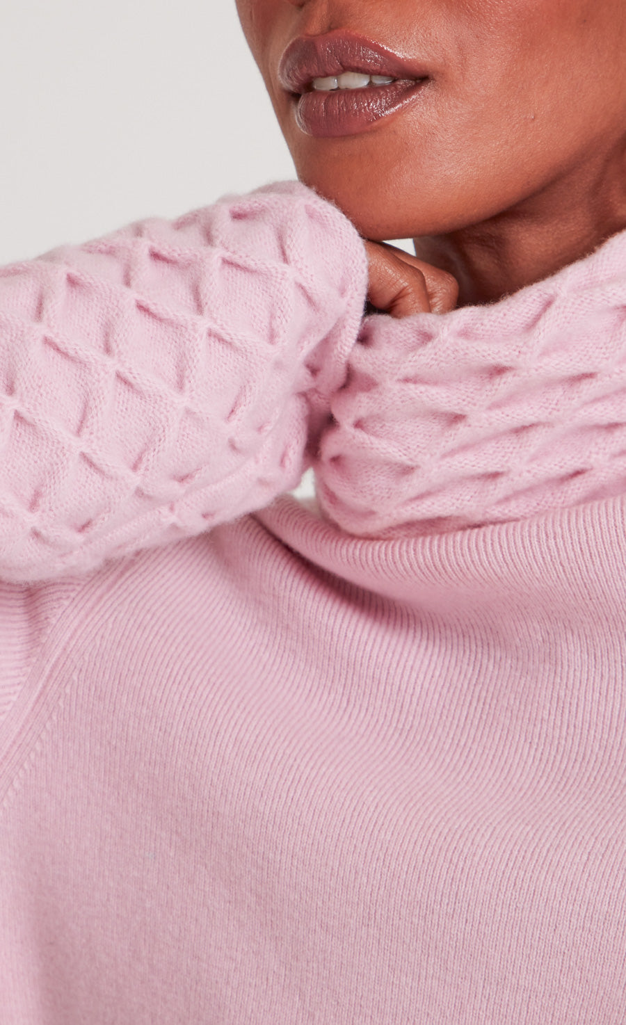Temperley London Honeycomb sweter Pale Rose XS-LG