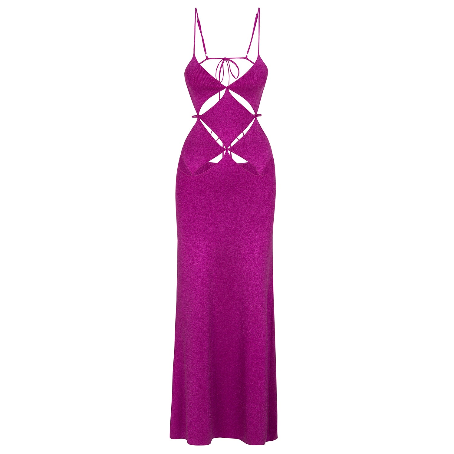 Delfi Collective Gaia sukienka wieczorowa magenta metalik