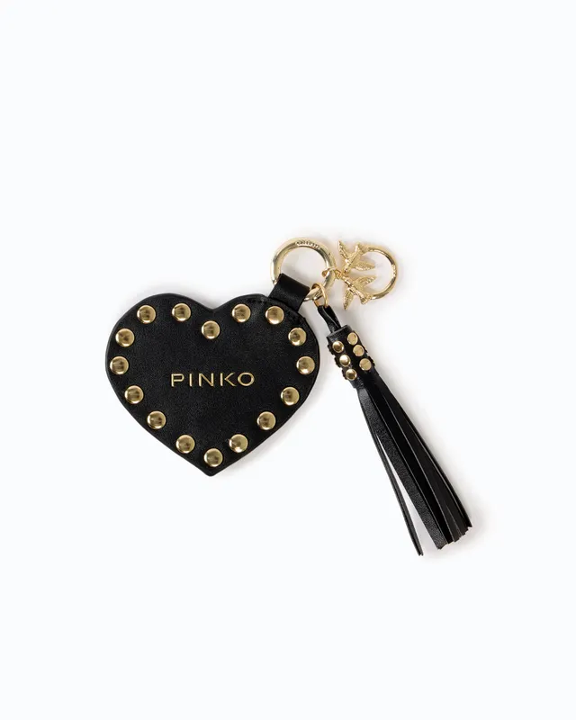 Pinko Studs Heart Charm brelok serce z frędzlami