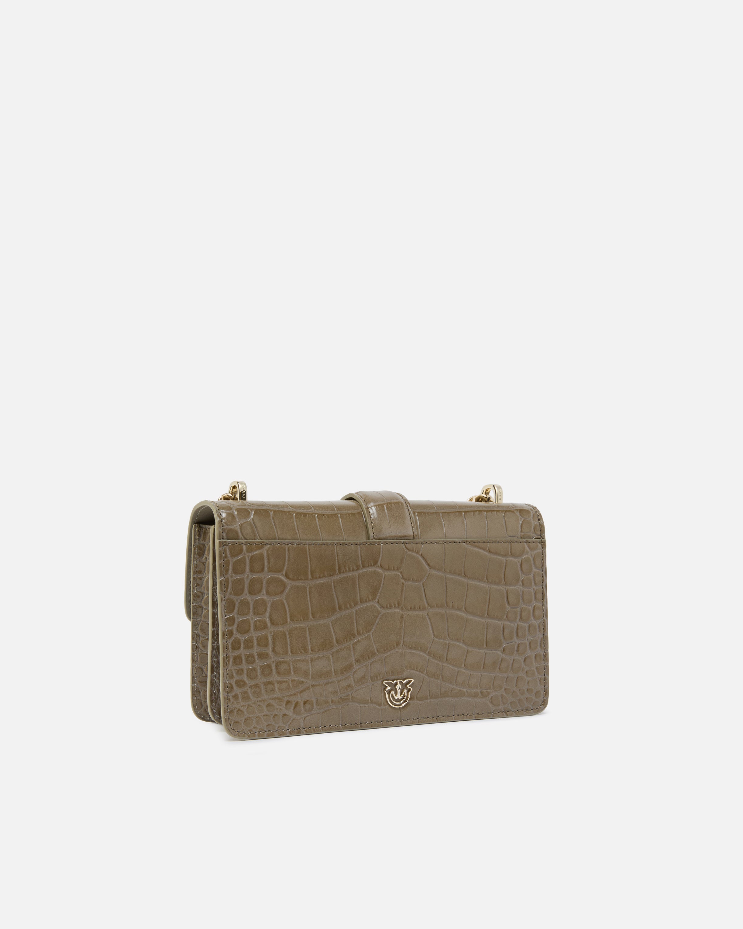 Pinko Love Bag One Mini torebka skórzana croco