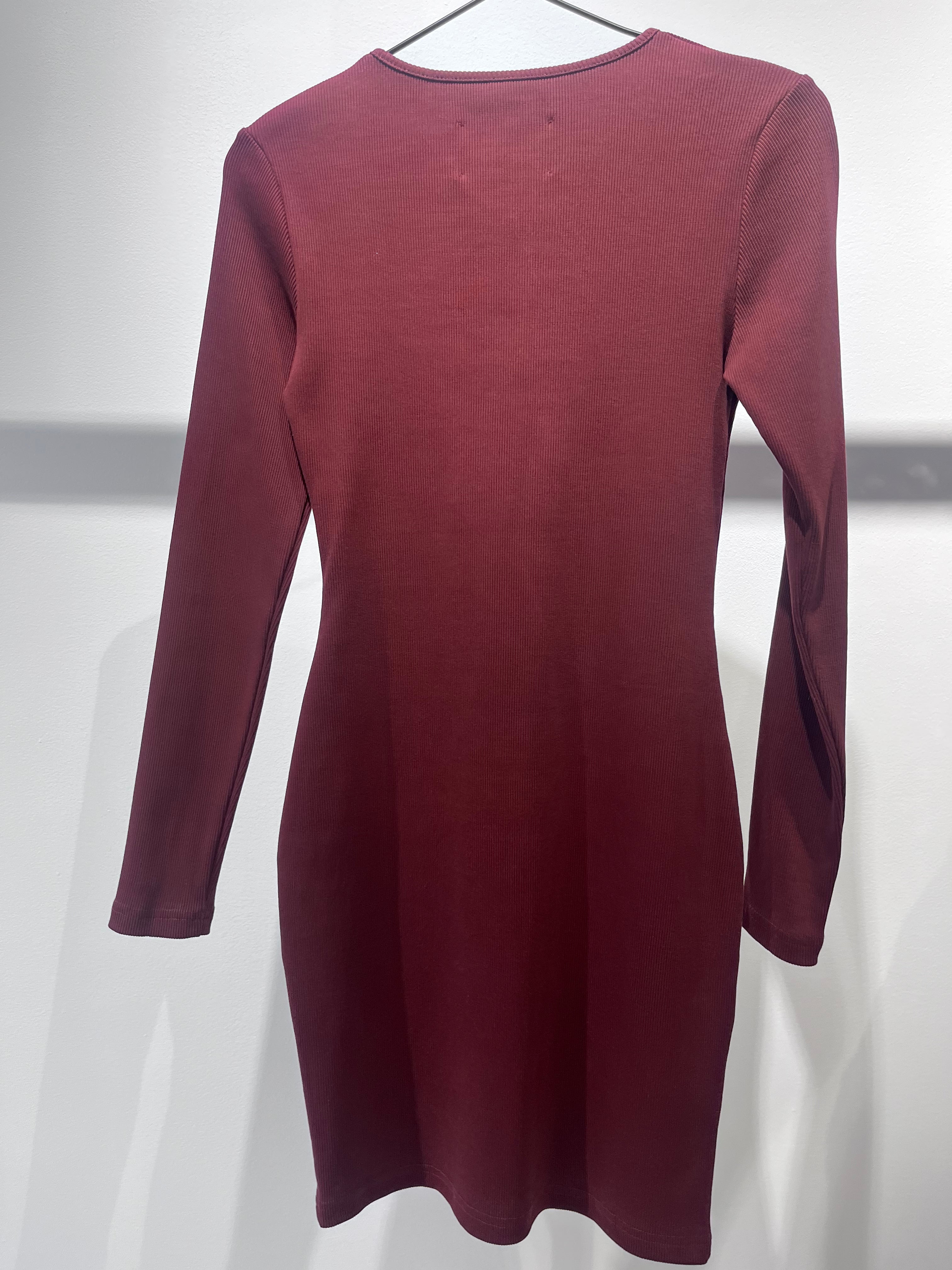 Nudyess California w741 sukienka mini burgund