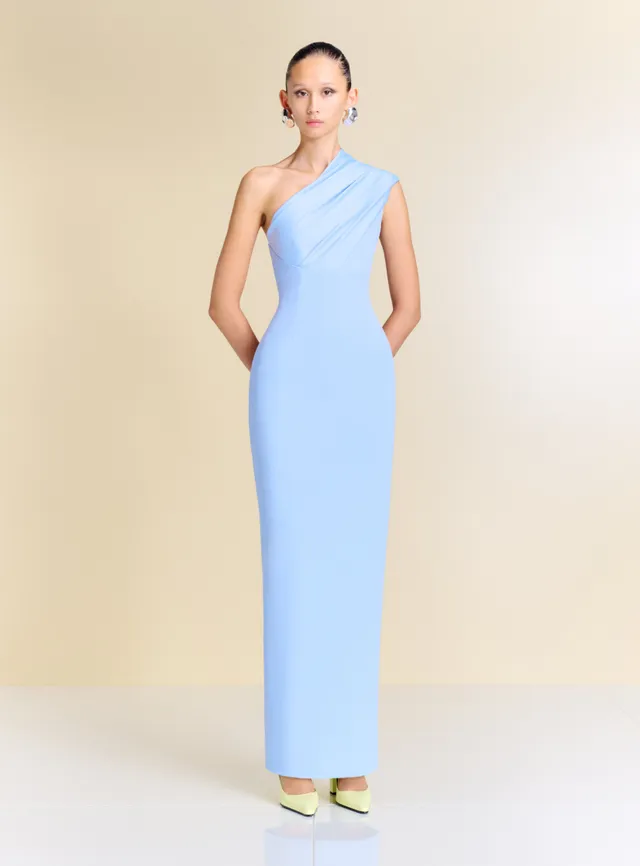 Solace London Gracie sukienka wieczorowa maxi jasnoniebieska