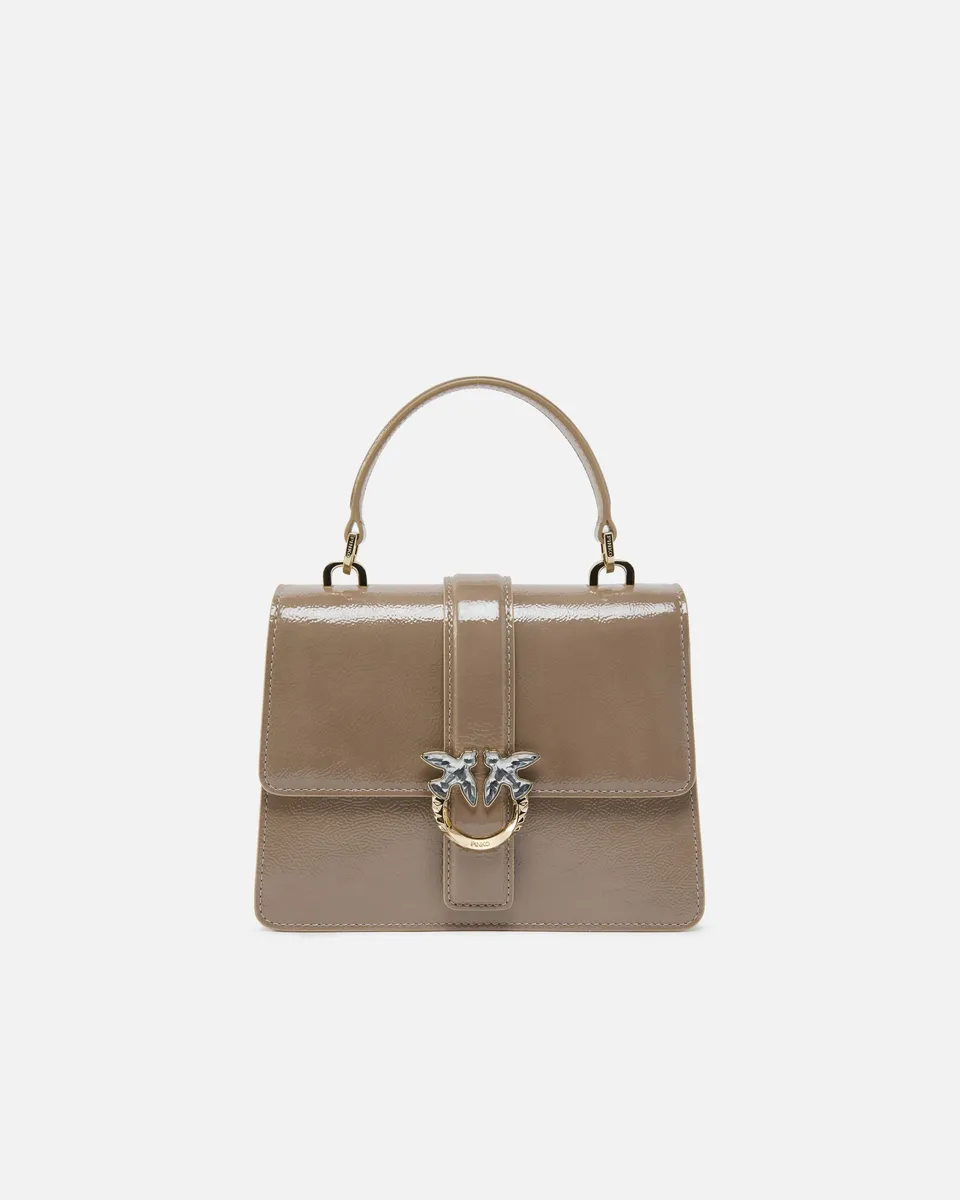 Pinko Love Top Handle Mini torebka lakierowana