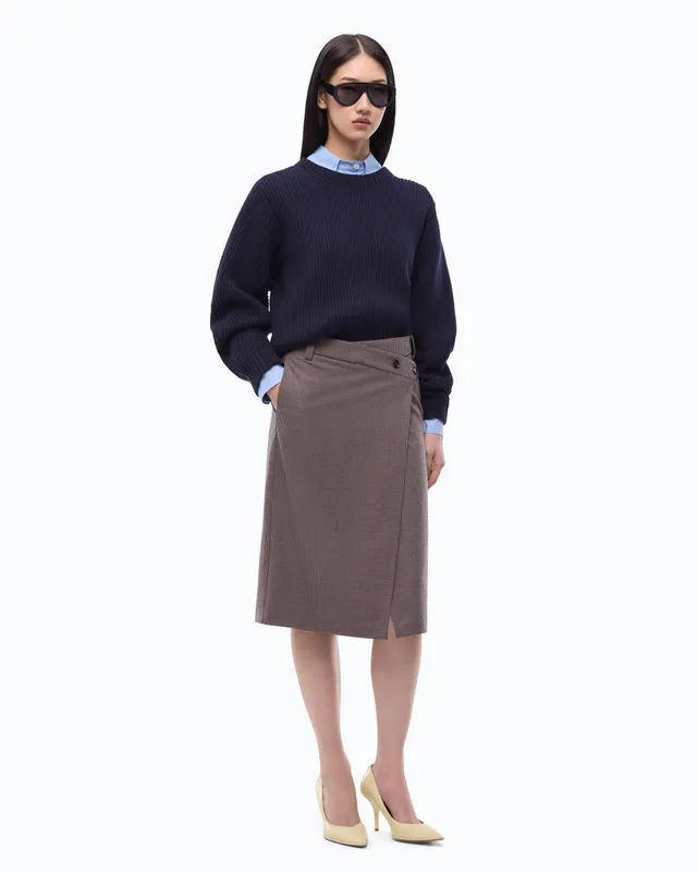 Pinko Marzemino Skirt spódnica beżowa w kratę