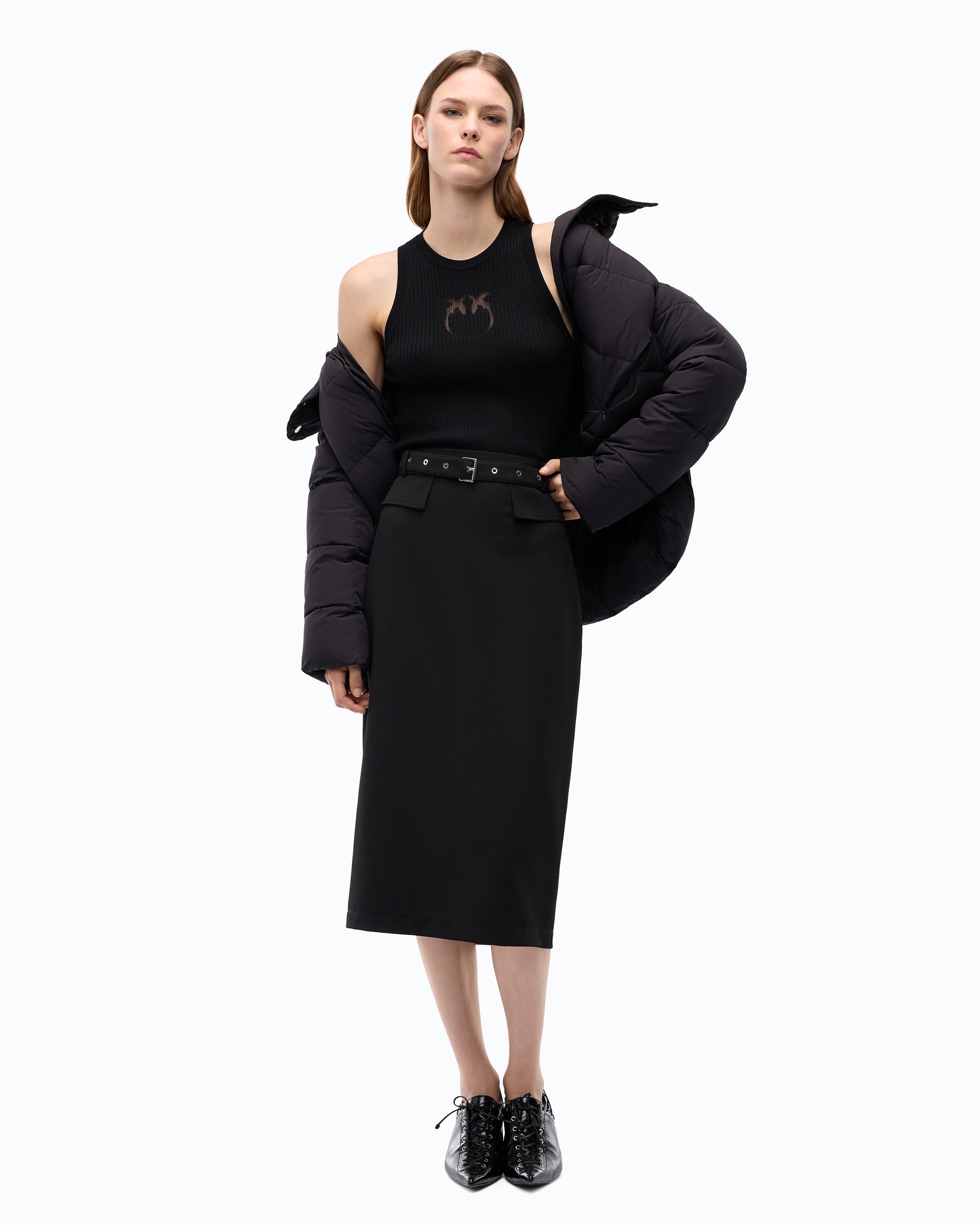 Pinko Newcastle Tank wełniany top damski S merynosy