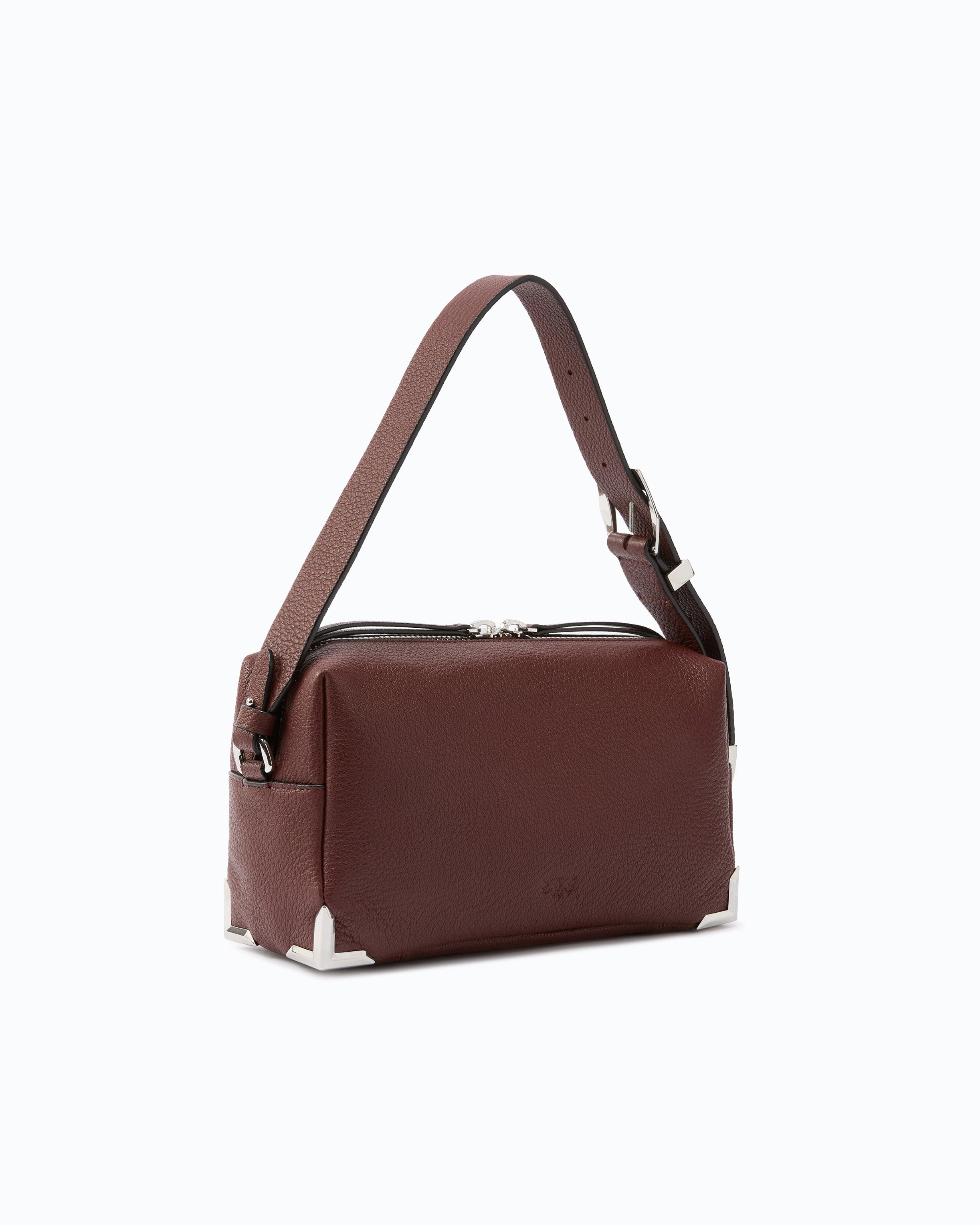 Pinko Triptych Bowling Bag torebka kuferek skórzana