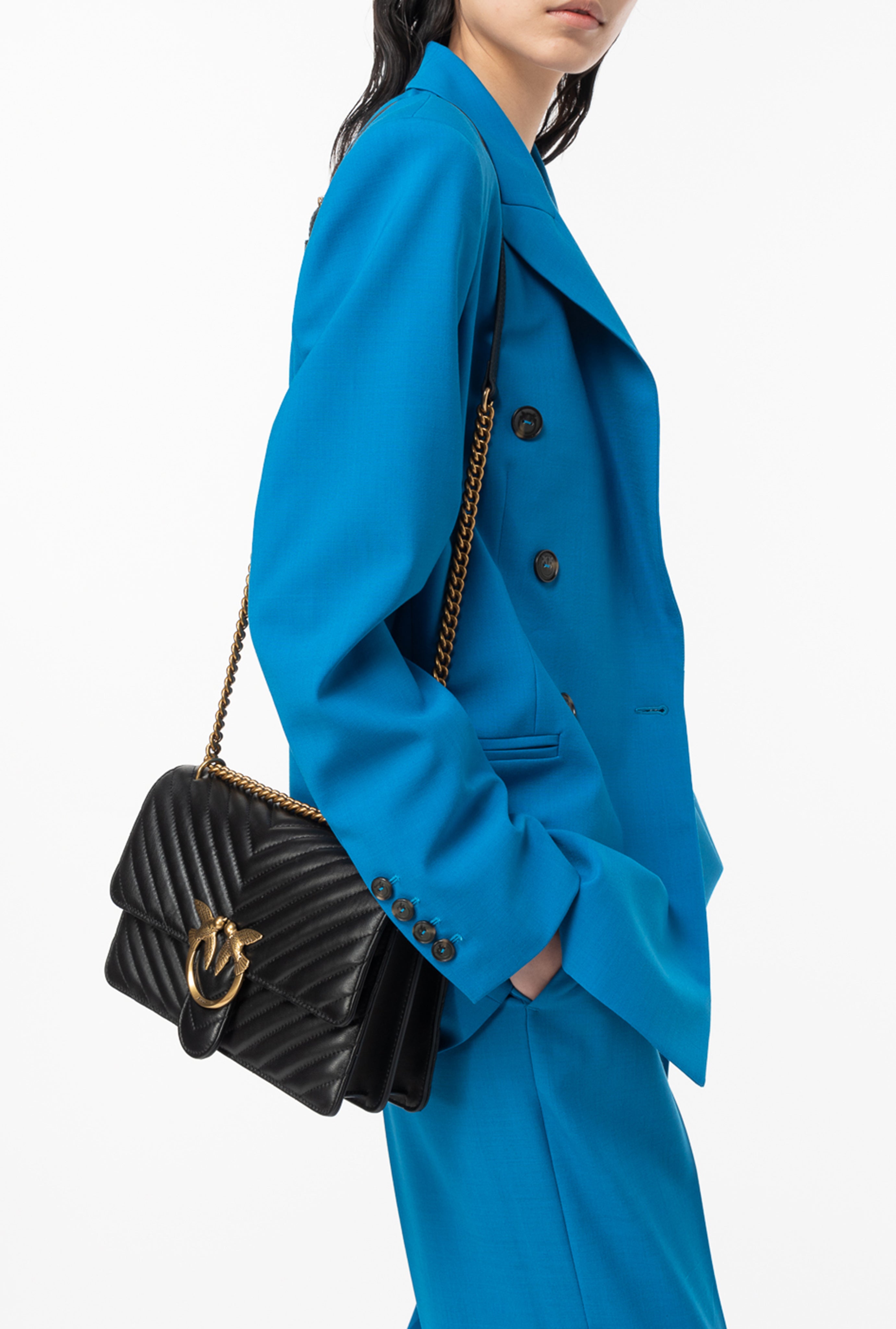 Pinko Love One Classic torebka czarna pikowana