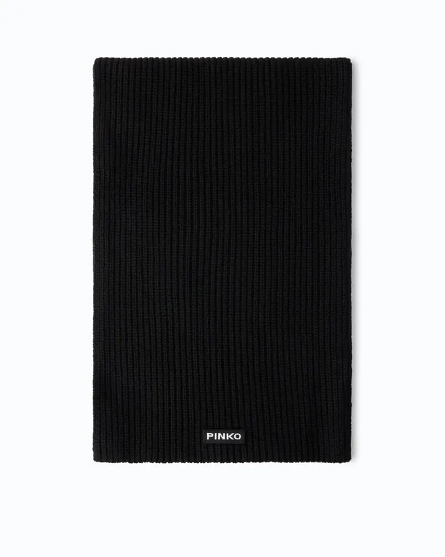 Pinko Slovenia Scarf szalik czarny kaszmir