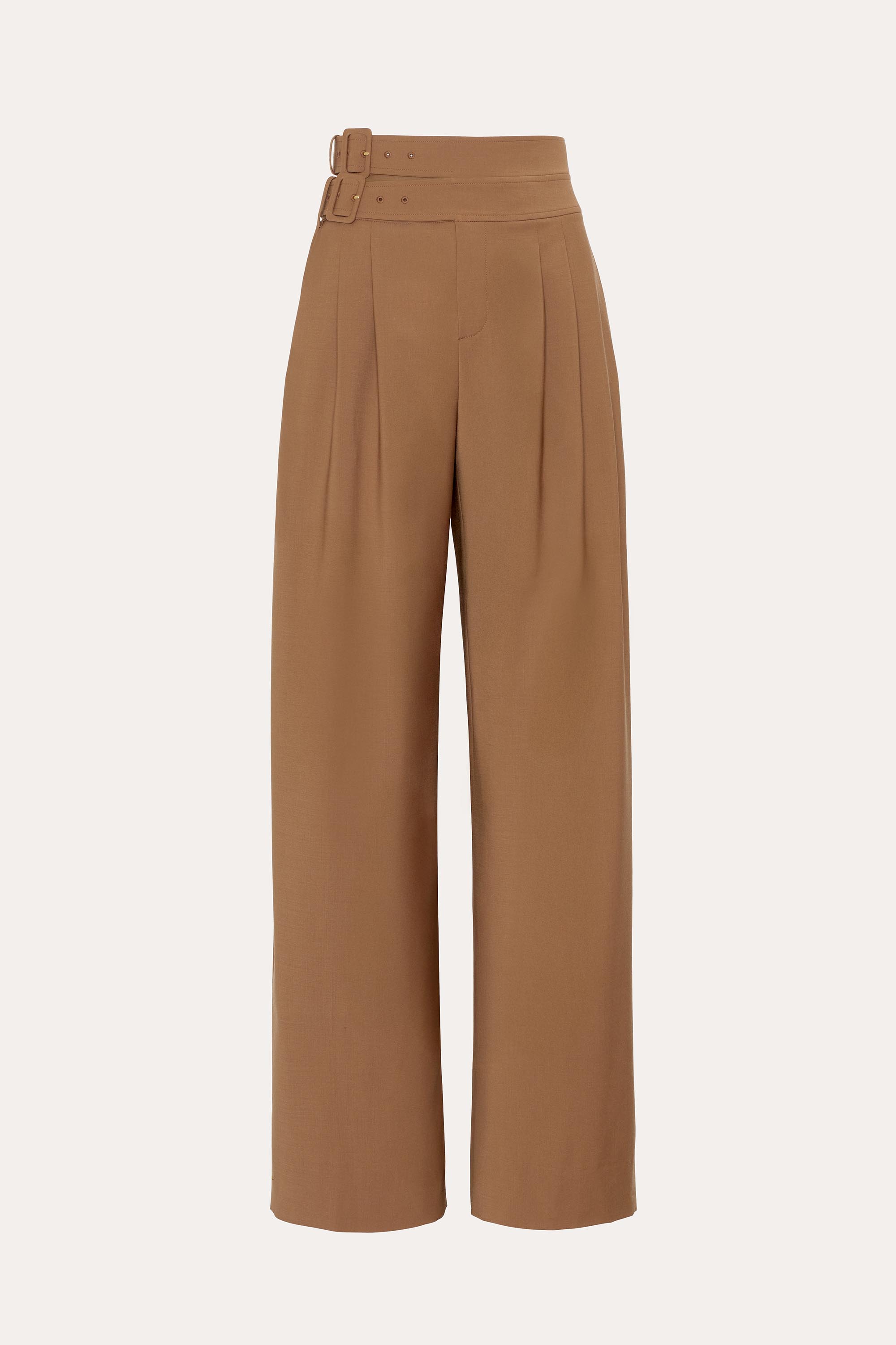 Elie Tahari Sierra E8012106 Spodnie toffi wełna