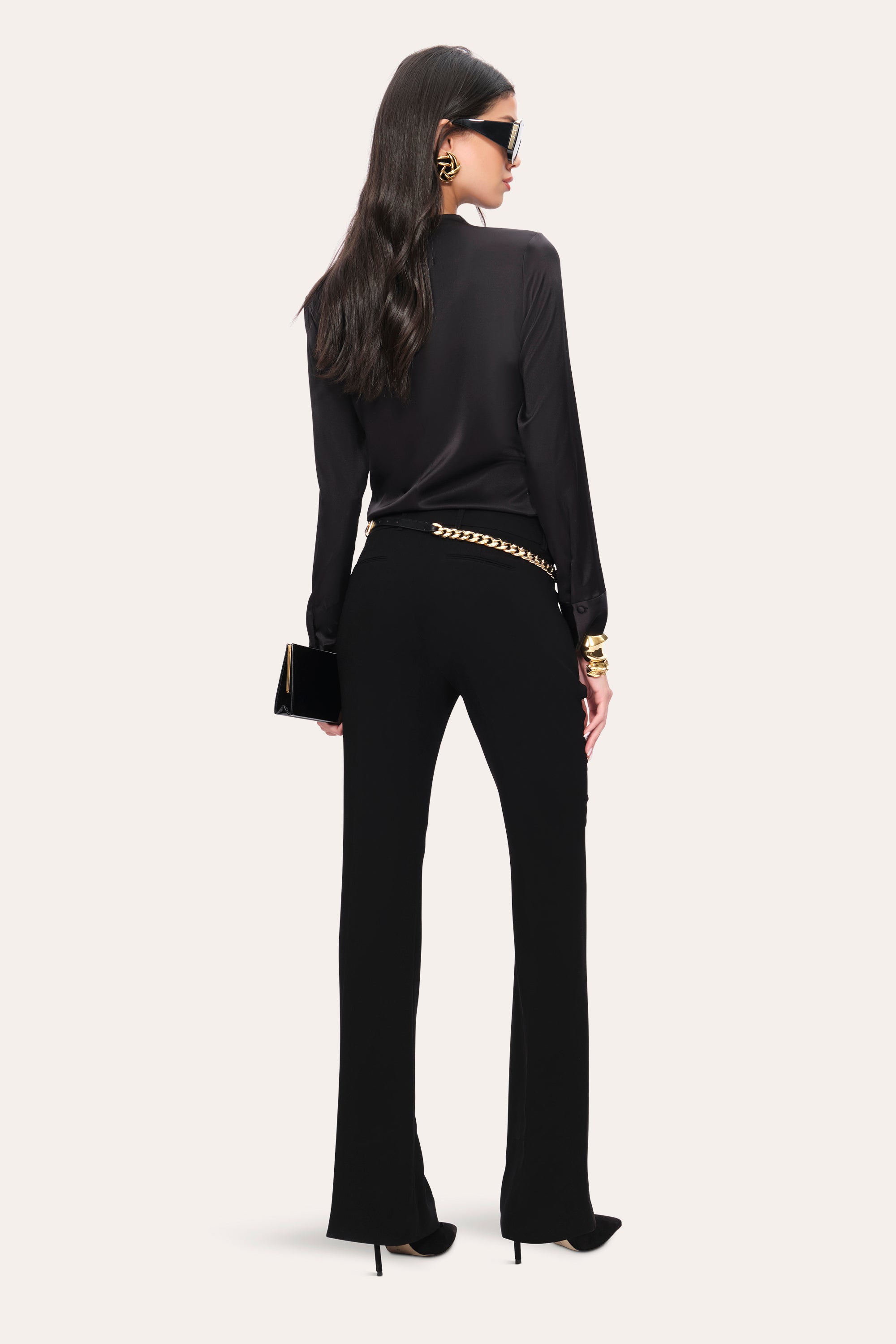 Elie Tahari Silk Draped Top bluzka jedwabna Black