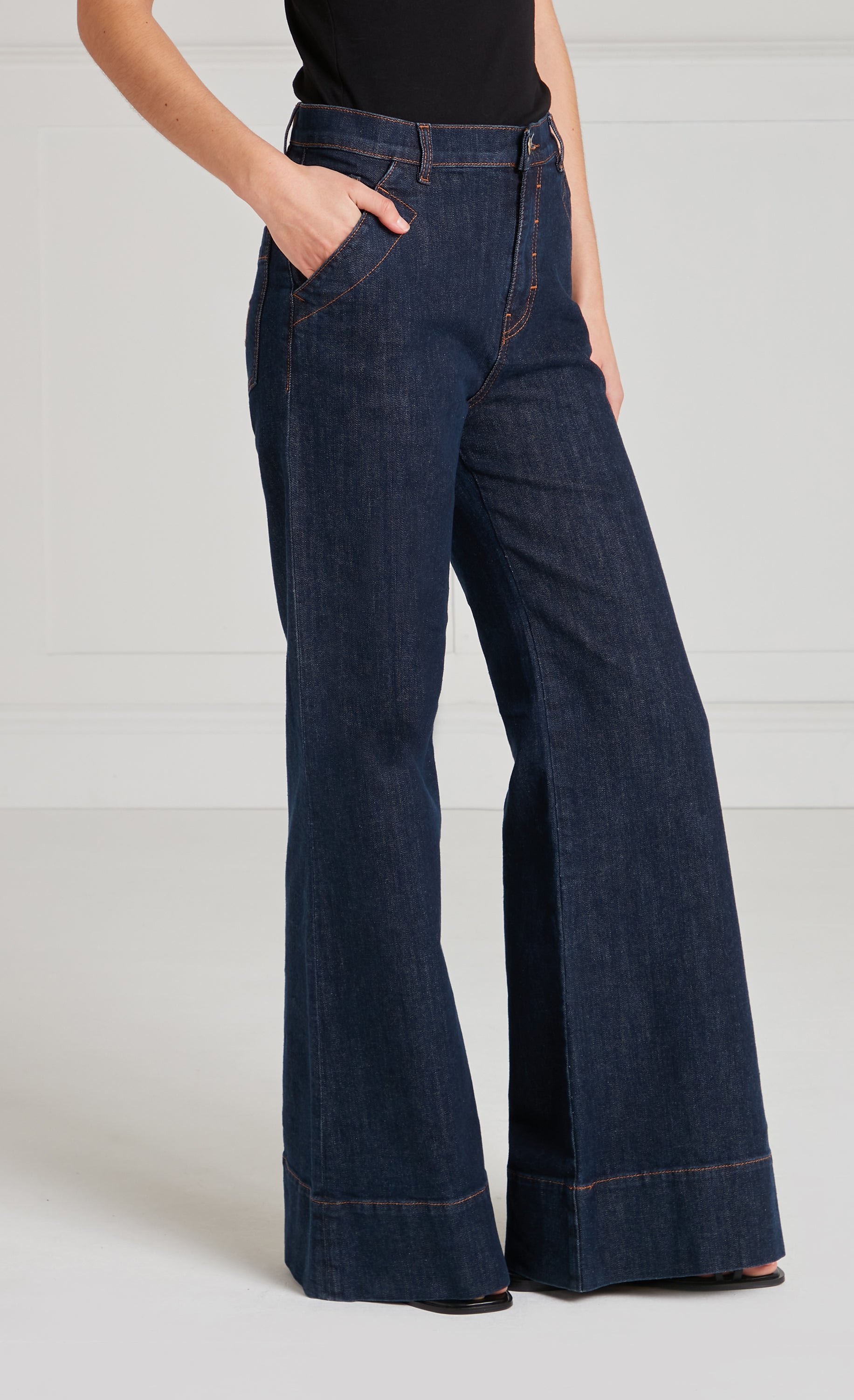 Temperley London Raquel jeansy damskie vintage wash wysoki stan