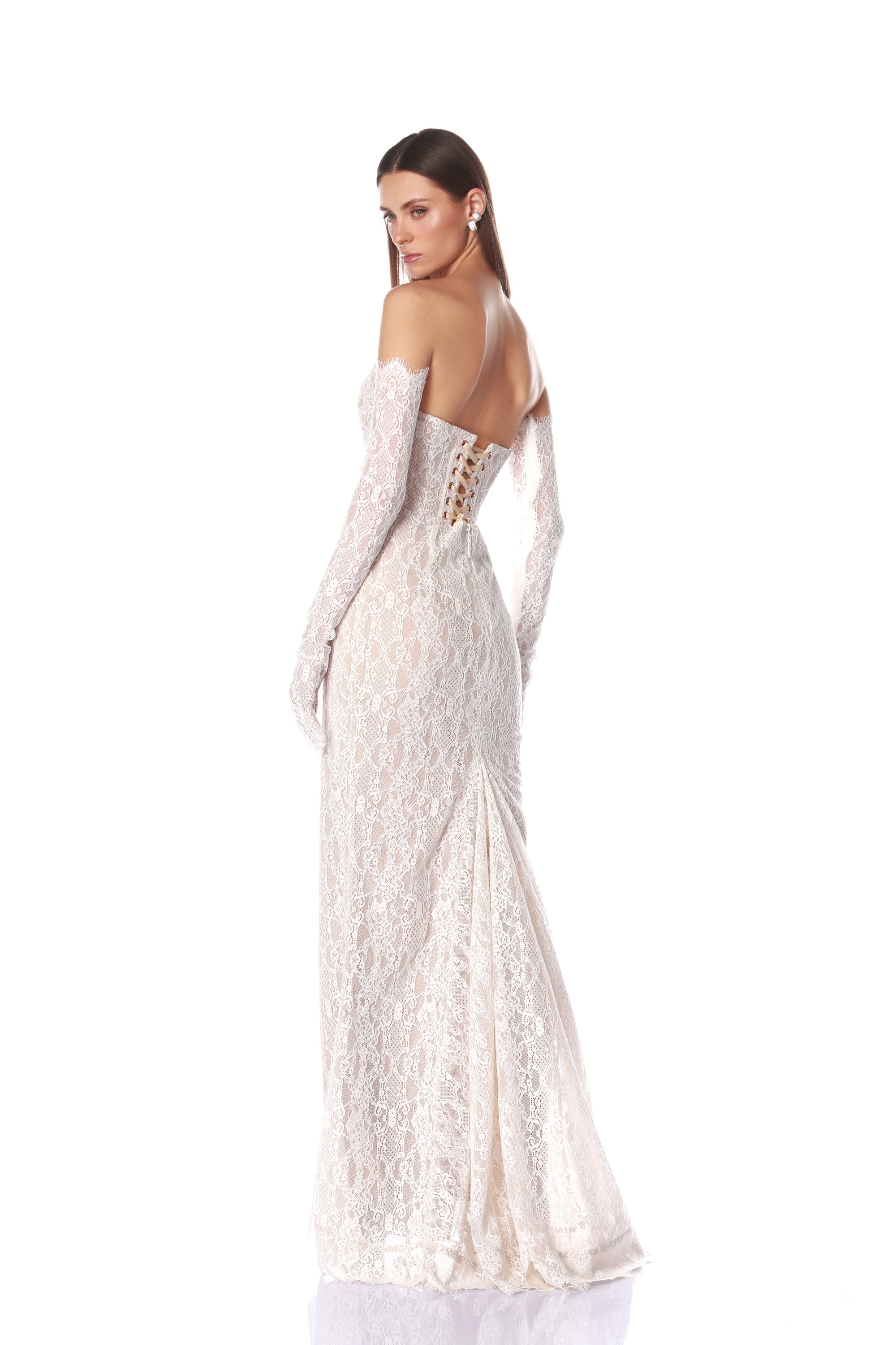 Bronx and Banco Kiera suknia biała strapless próbka XS