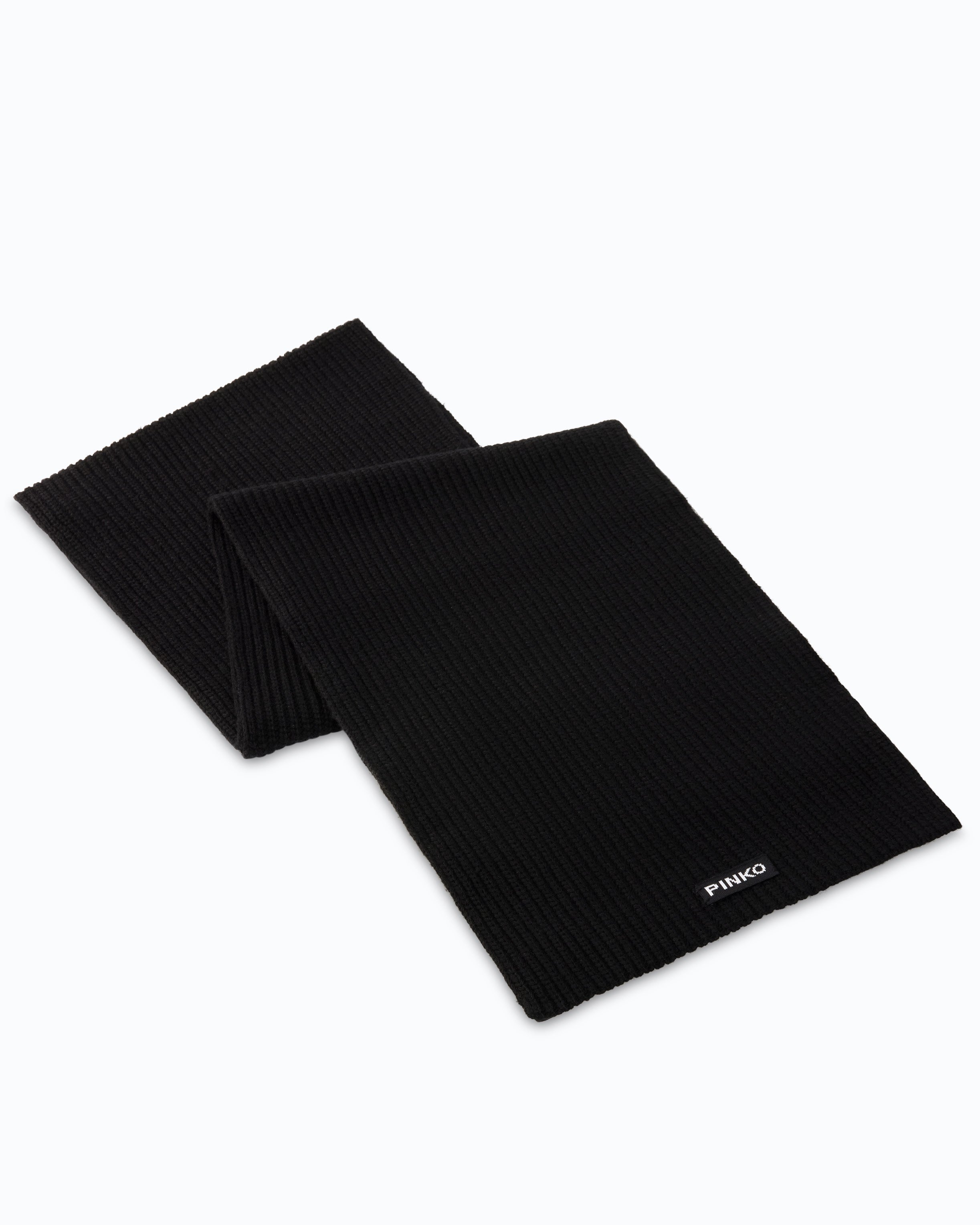 Pinko Slovenia Scarf szalik czarny kaszmir