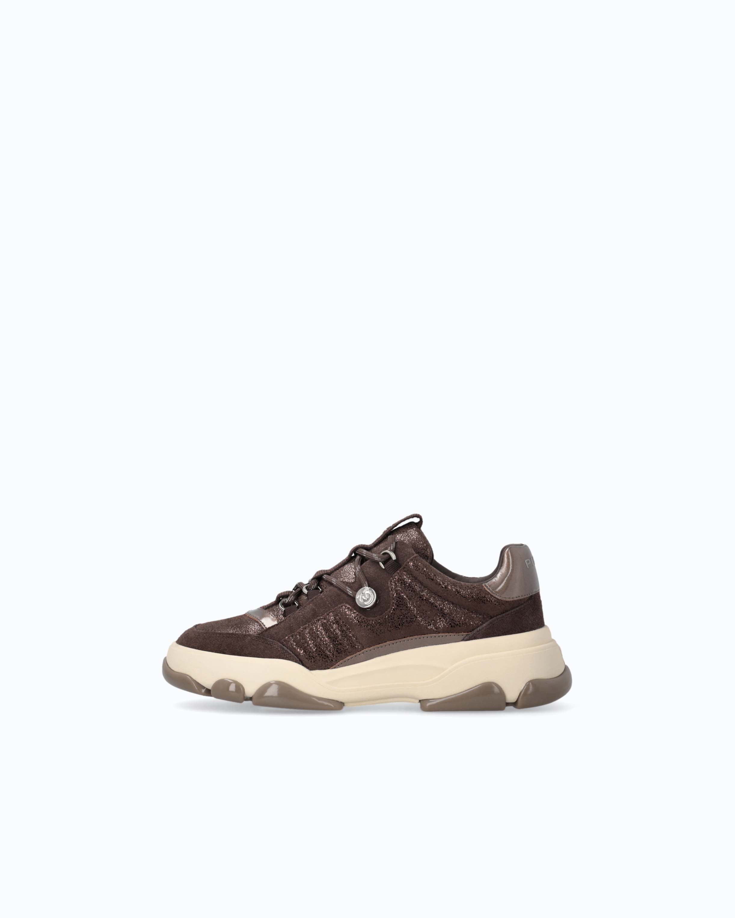 Pinko Athena 01 sneakersy brązowe skóra