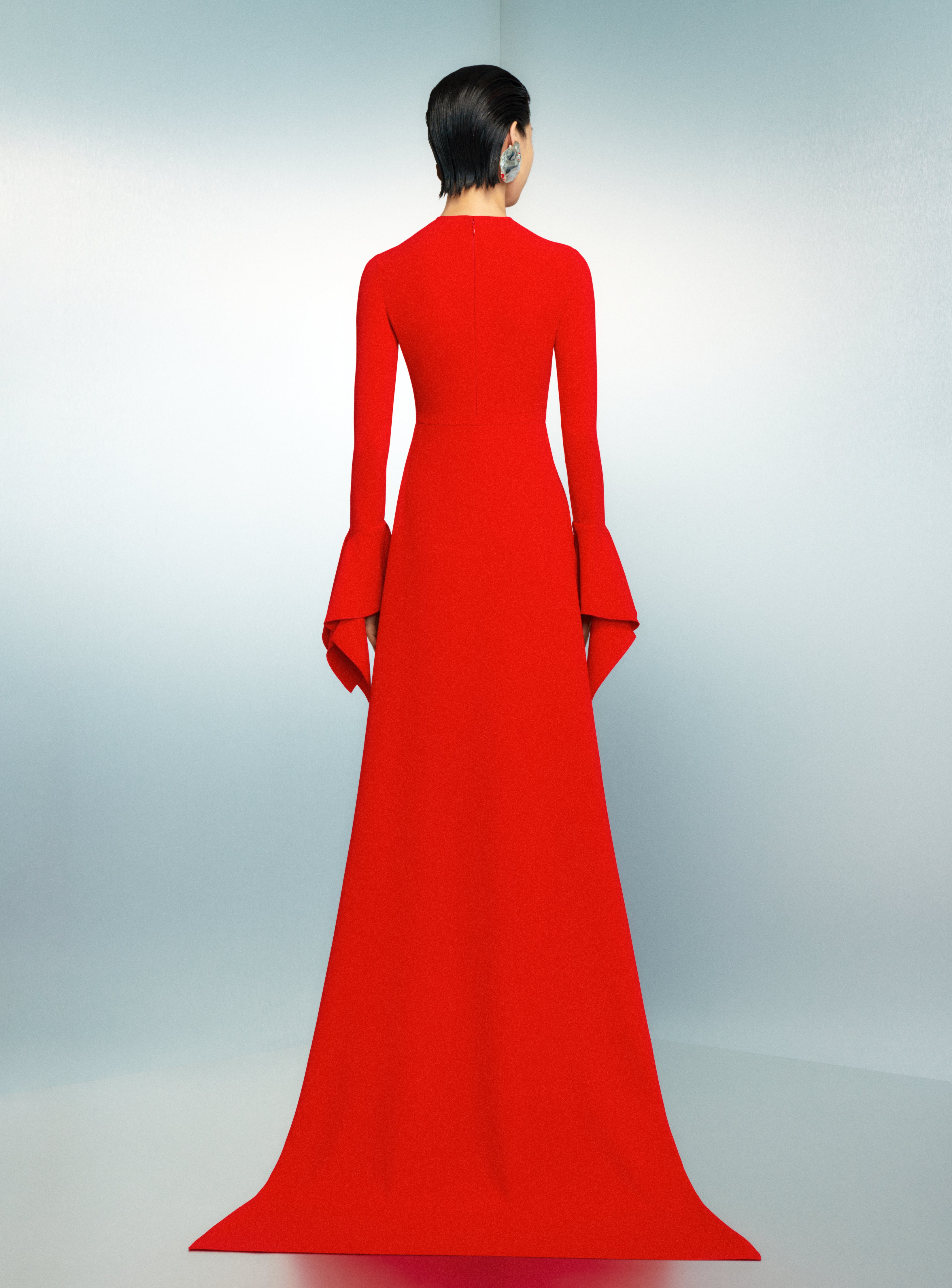 Solace London The Blake Maxi sukienka czerwona długi rękaw