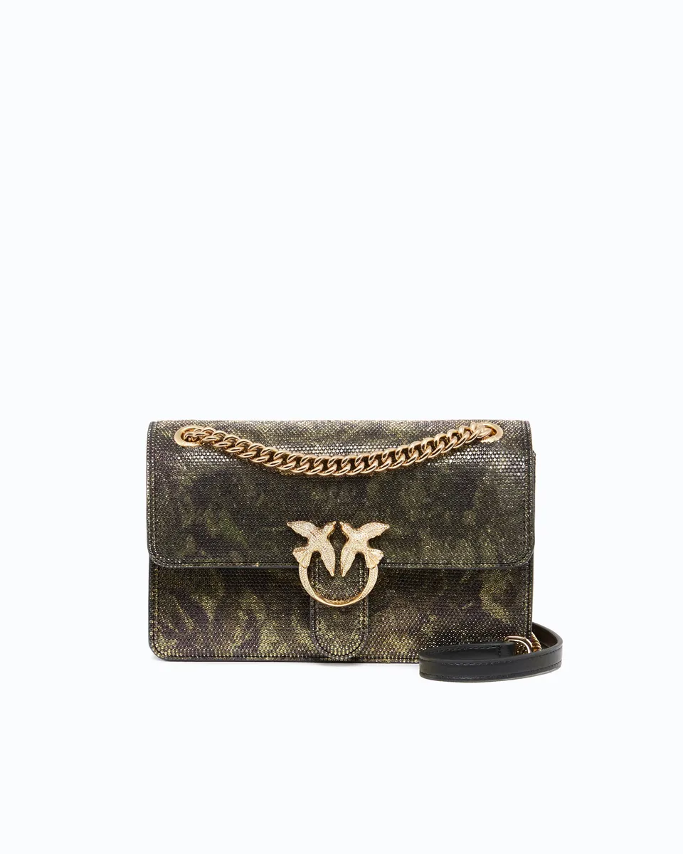 Pinko Mini Love Bag One Light torebka moro kryształki