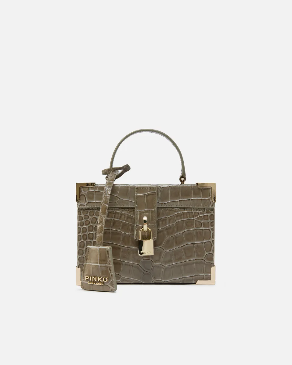 Pinko Galleria Vanity Case kosmetyczka skóra krokodyl