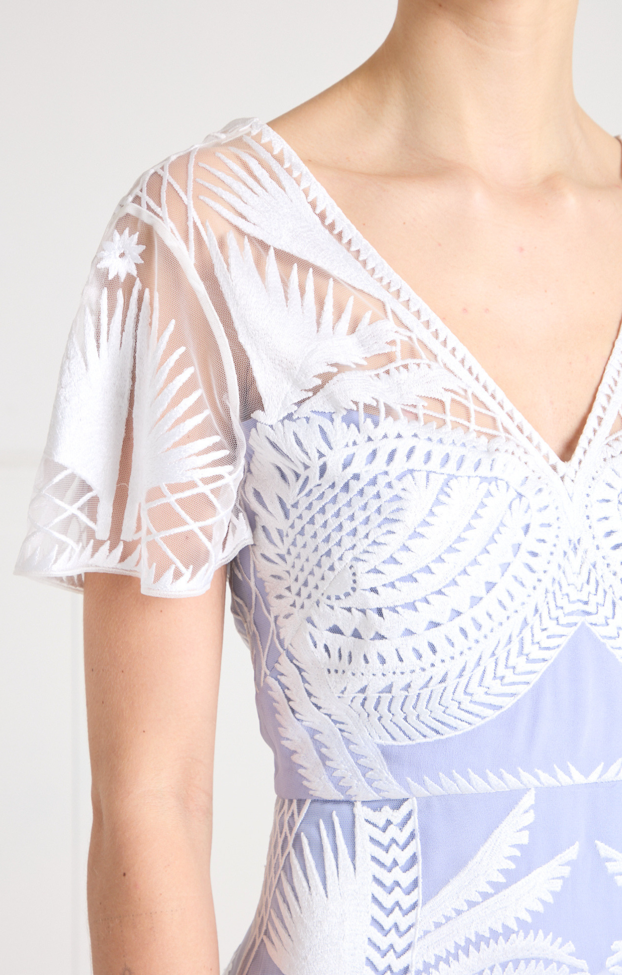 Temperley London Giselle suknia lawendowa haft tiul