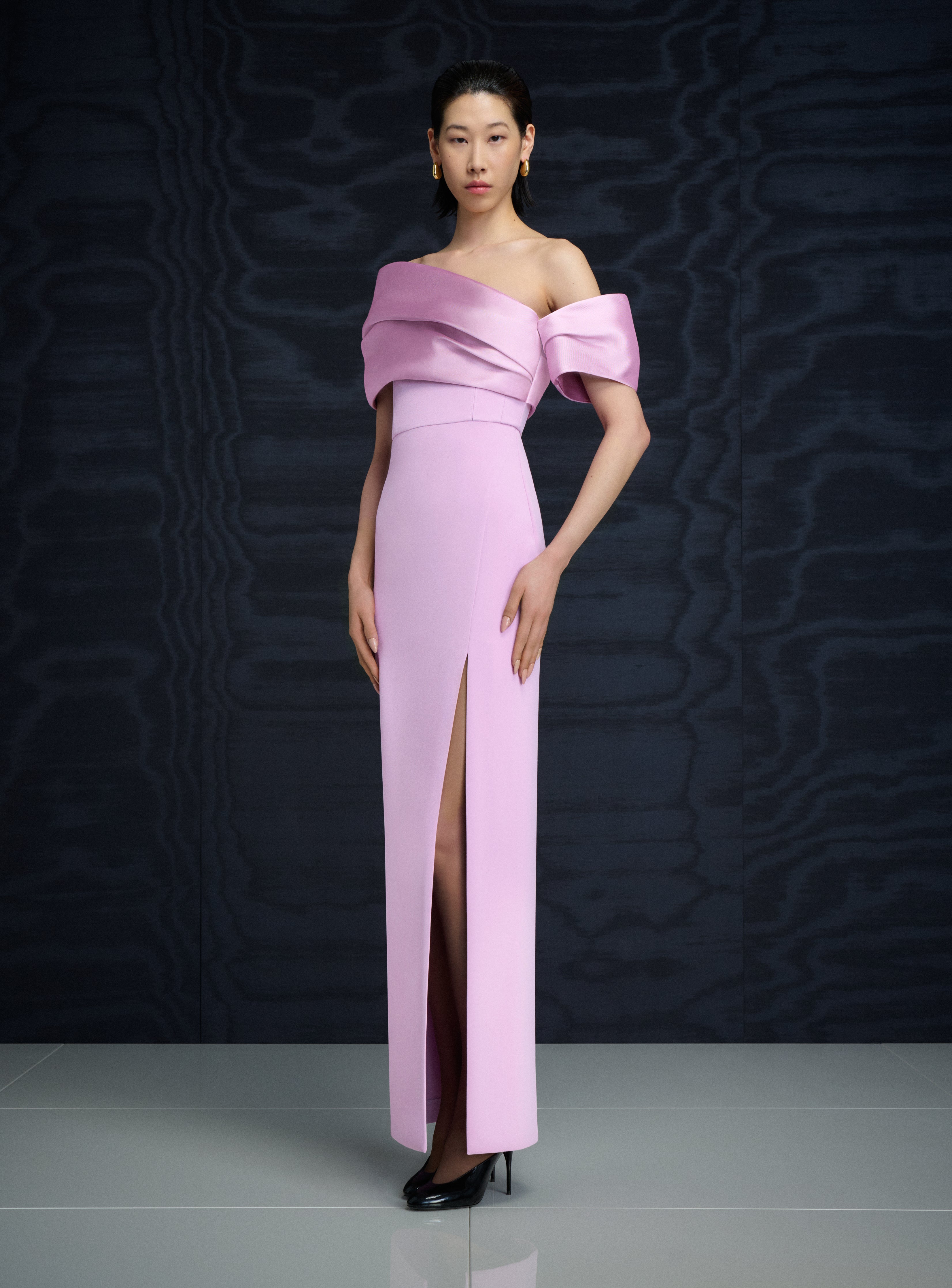Solace London Alexis sukienka wieczorowa liliowa maxi