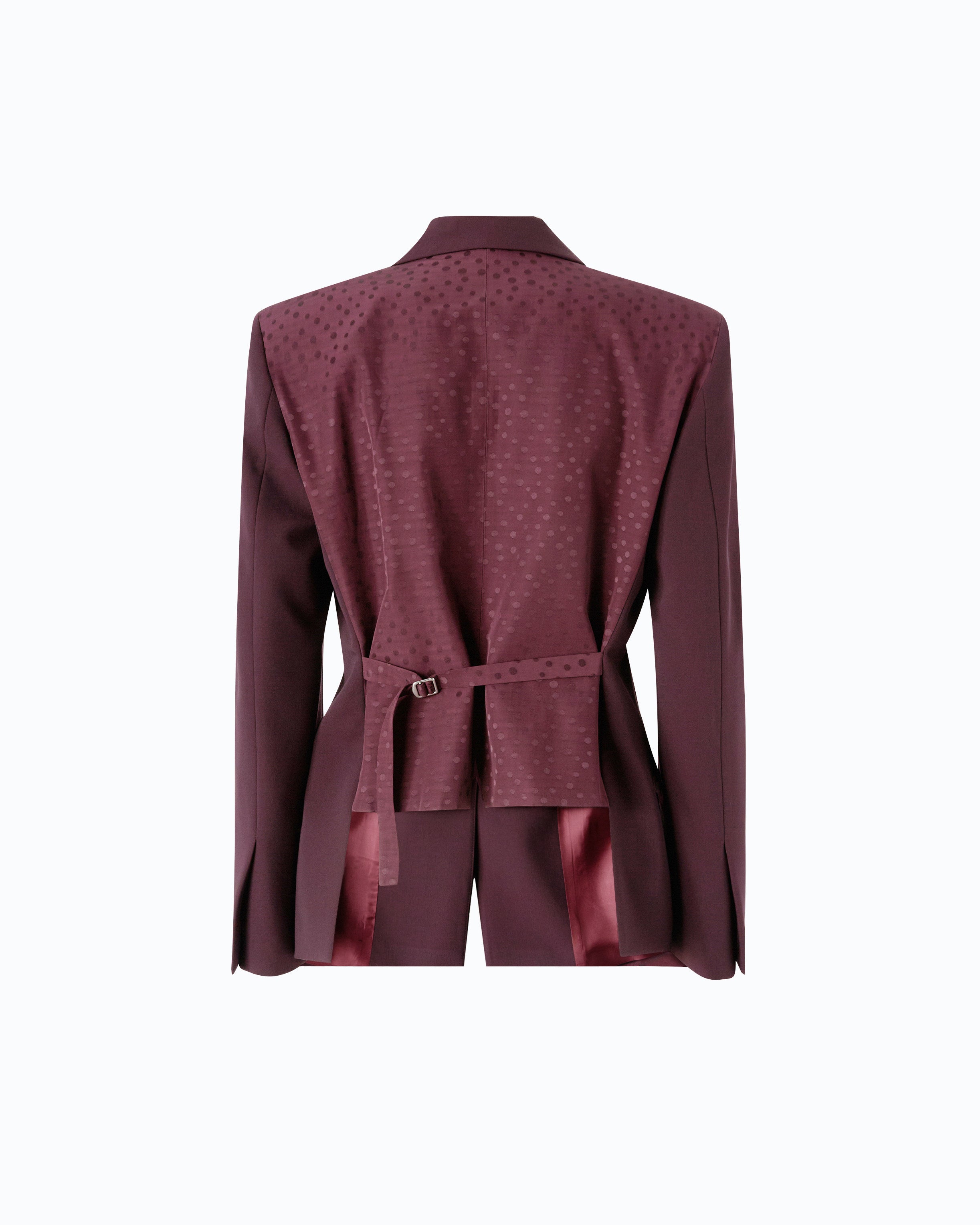 Pinko Umbrella marynarka bordowa w kropki
