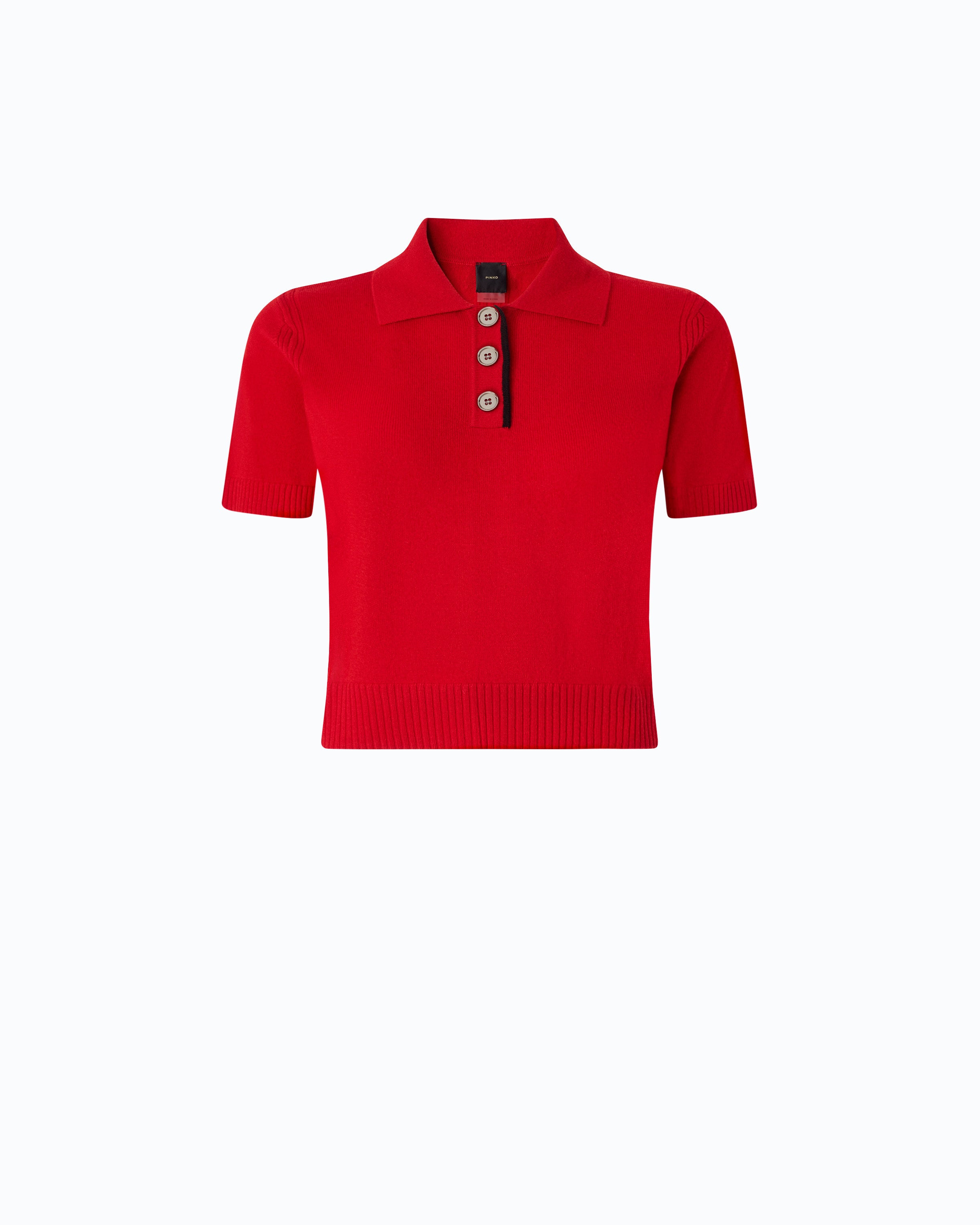 Pinko Gorgona Polo Shirt polo wełna kaszmir