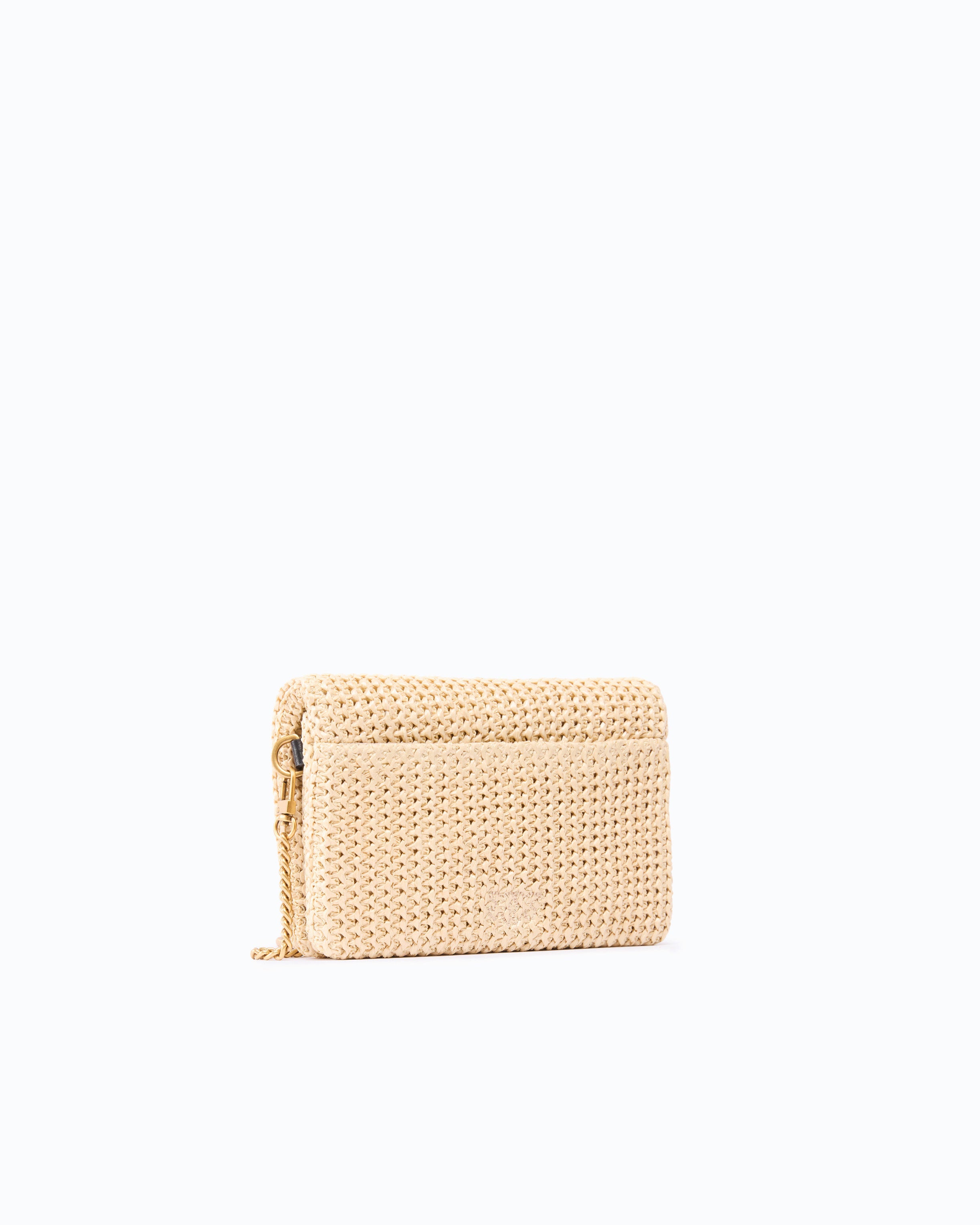 Pinko Click Soft Mini kopertówka rafia