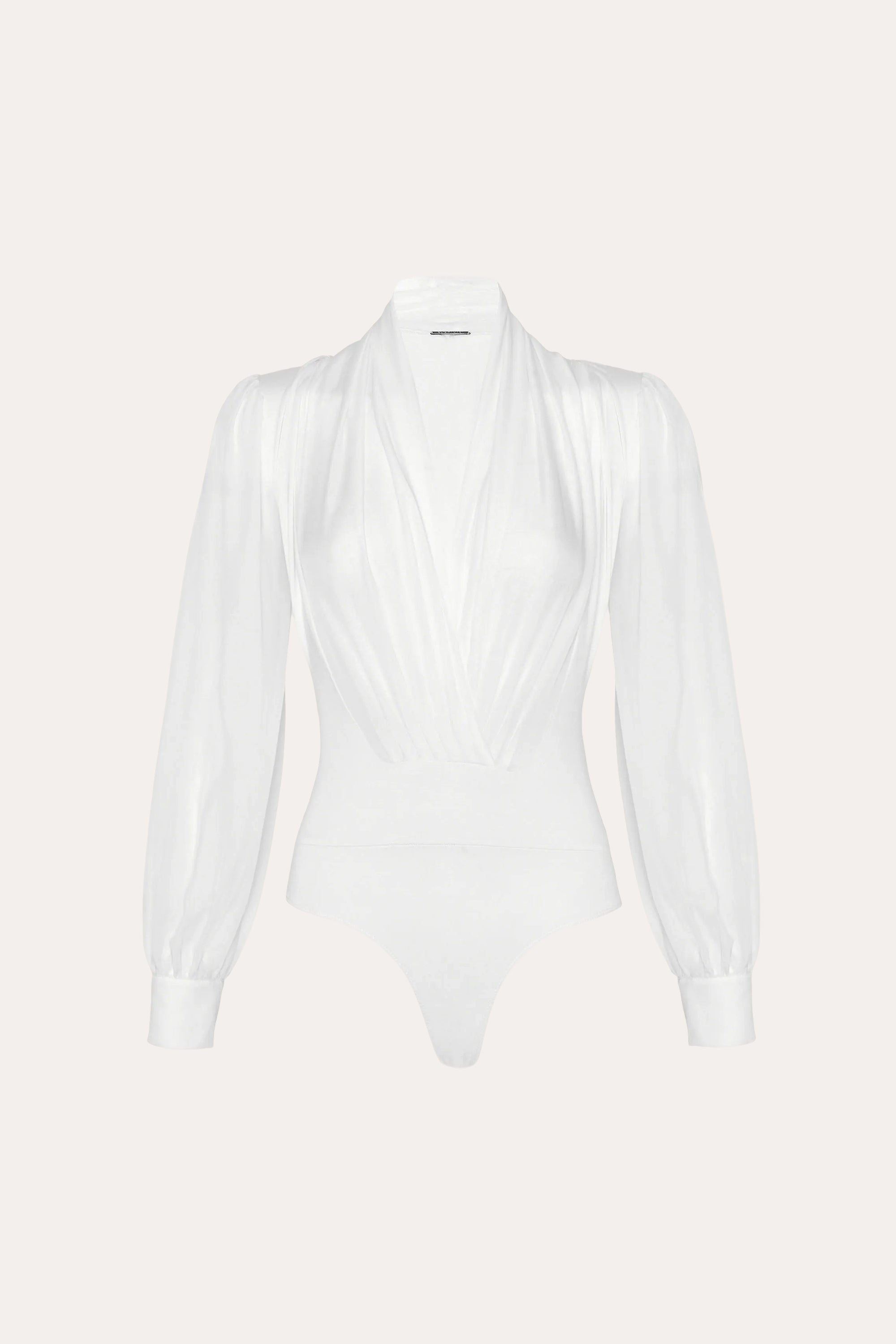 Elie Tahari Vivian body białe White długi rękaw