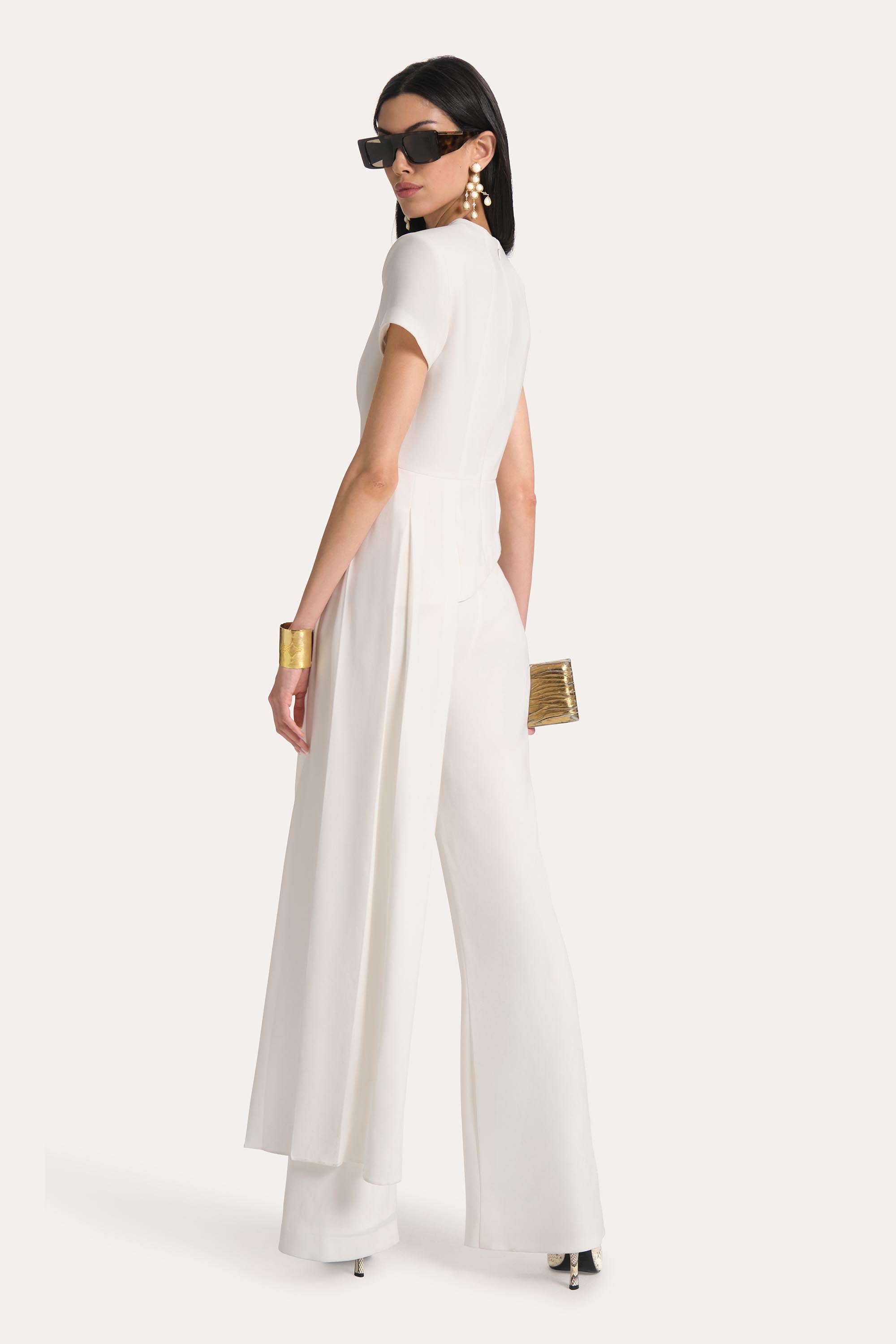 Elie Tahari Olivia Slim Pant spodnie jasne wąskie