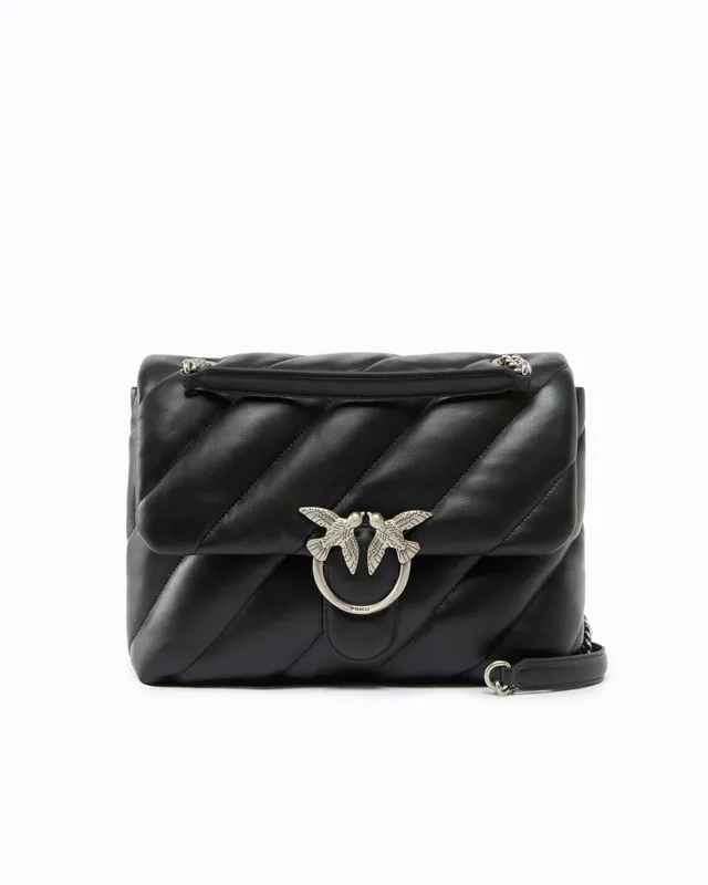 Pinko Big Love Bag Puff Maxi Quilt torebka czarna