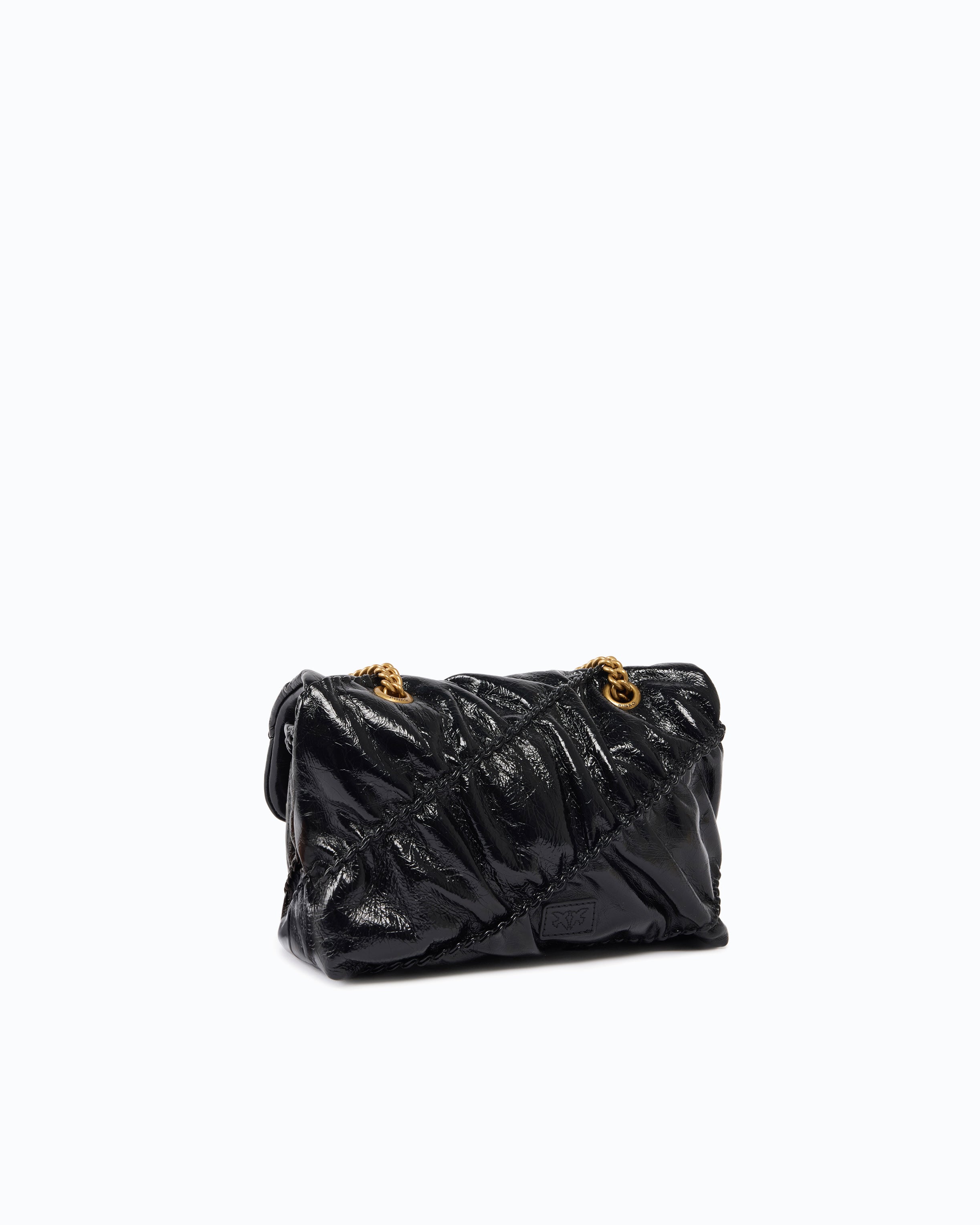 Pinko Love Bag Puff Mini torebka czarna crinkle