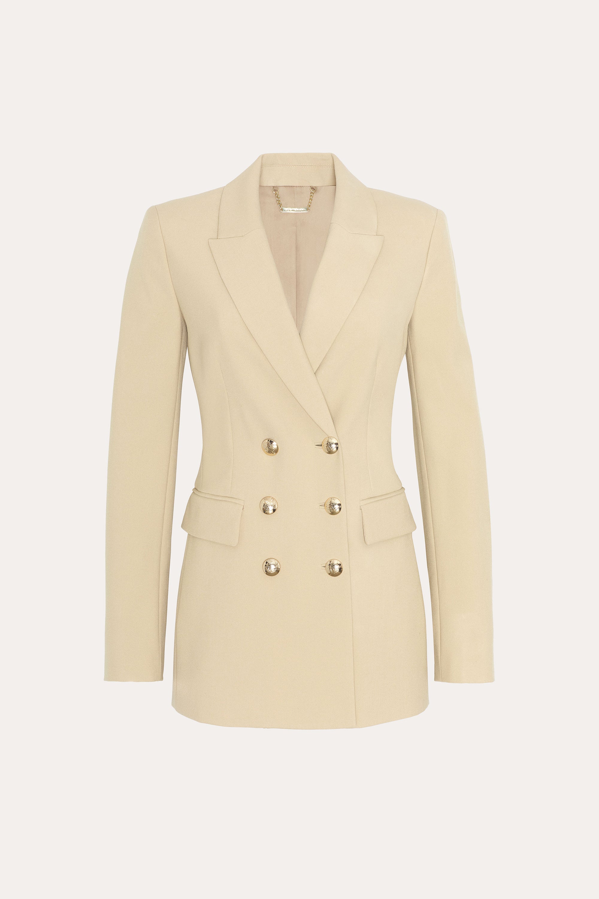 Elie Tahari Amara Blazer marynarka toffee krepa