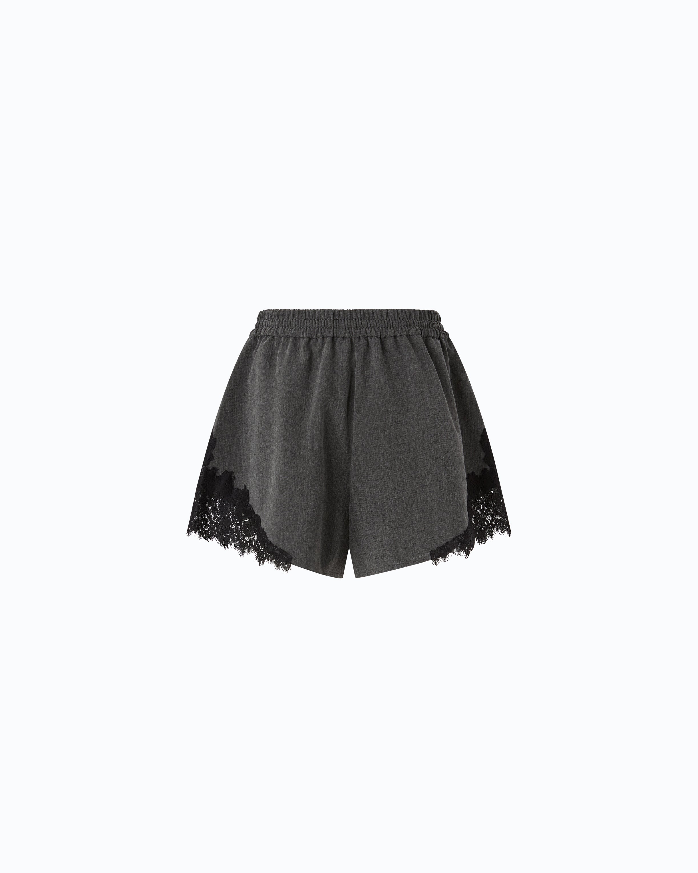 Pinko Shita Shorts szorty szare koronka