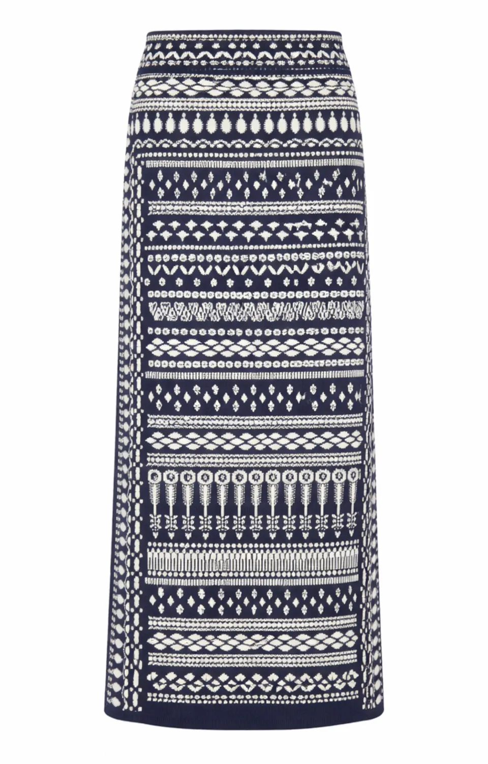 Temperley London Tlalli spódnica midi navy silver