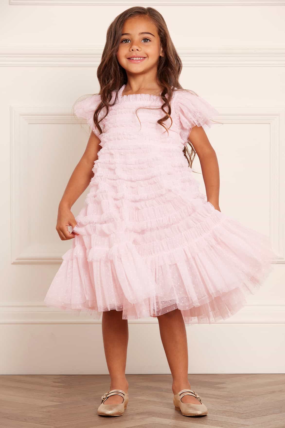 Needle & Thread Lisette Kids Dress sukienka różowa tiulowa