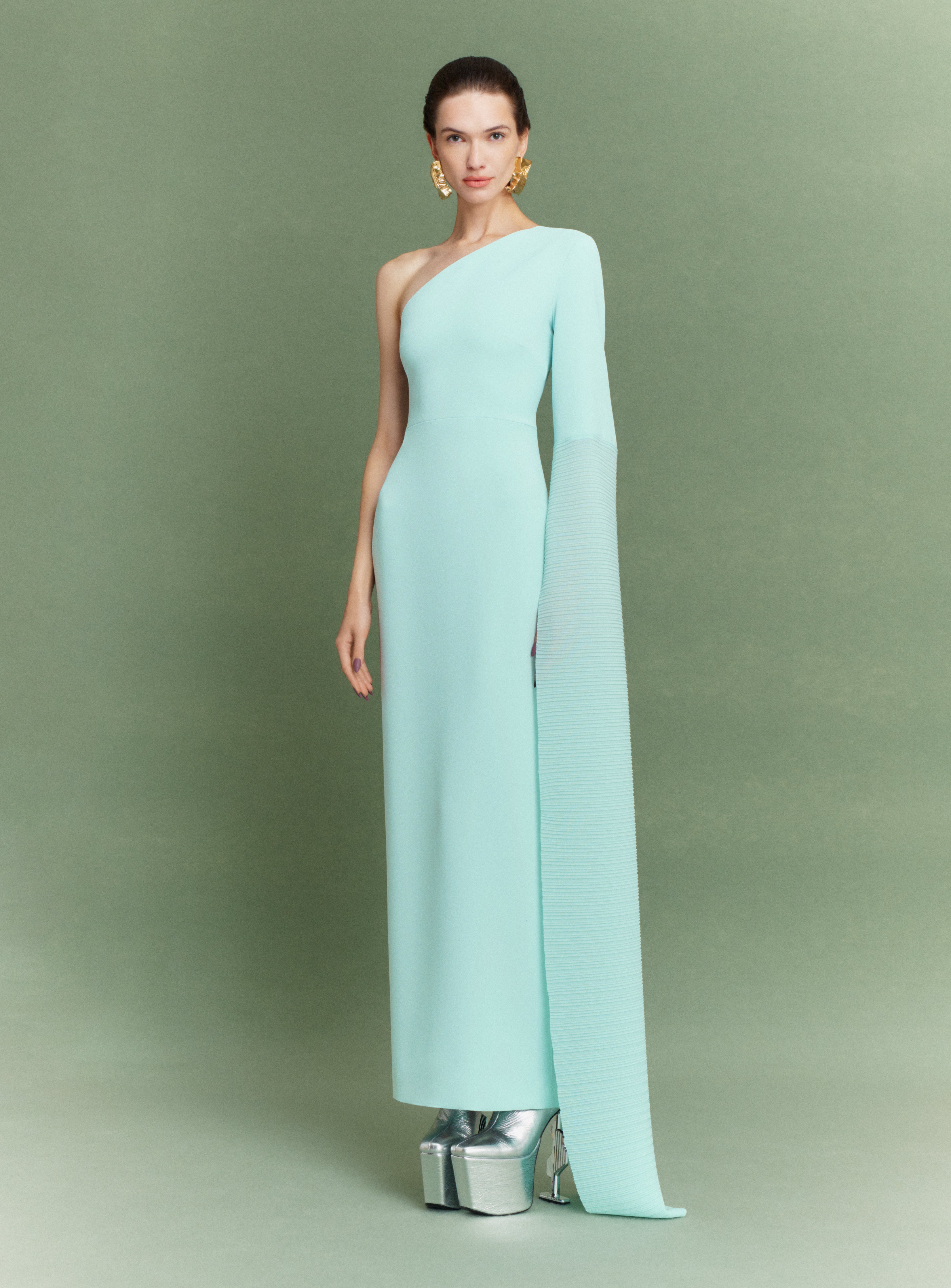 SOLACE LONDON Sylvia sukienka wieczorowa opal maxi