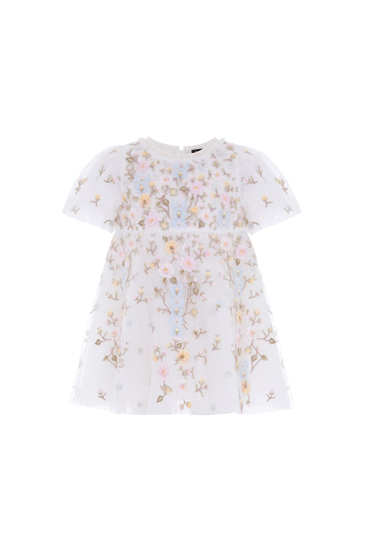 Needle & Thread Garden Rose Baby Dress sukienka biała haftowana