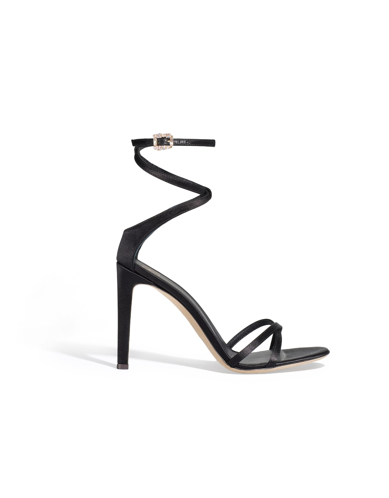 Temperley London Vixen sandały czarne 10 cm