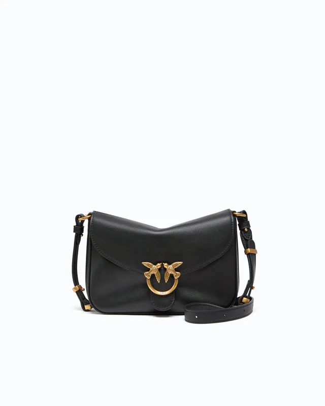 Pinko Love Satchel mała torebka skórzana czarna