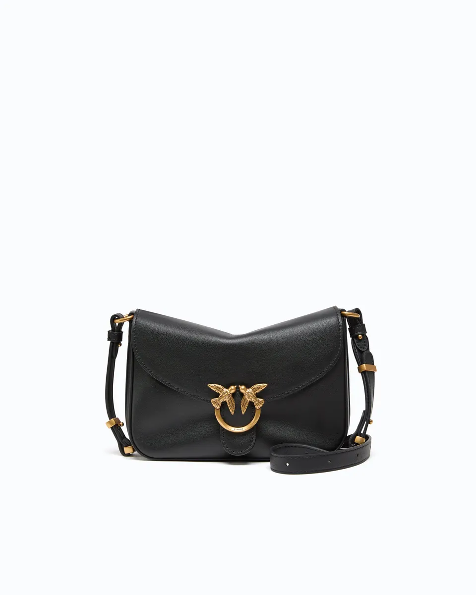 Pinko Love Satchel mała torebka skórzana czarna